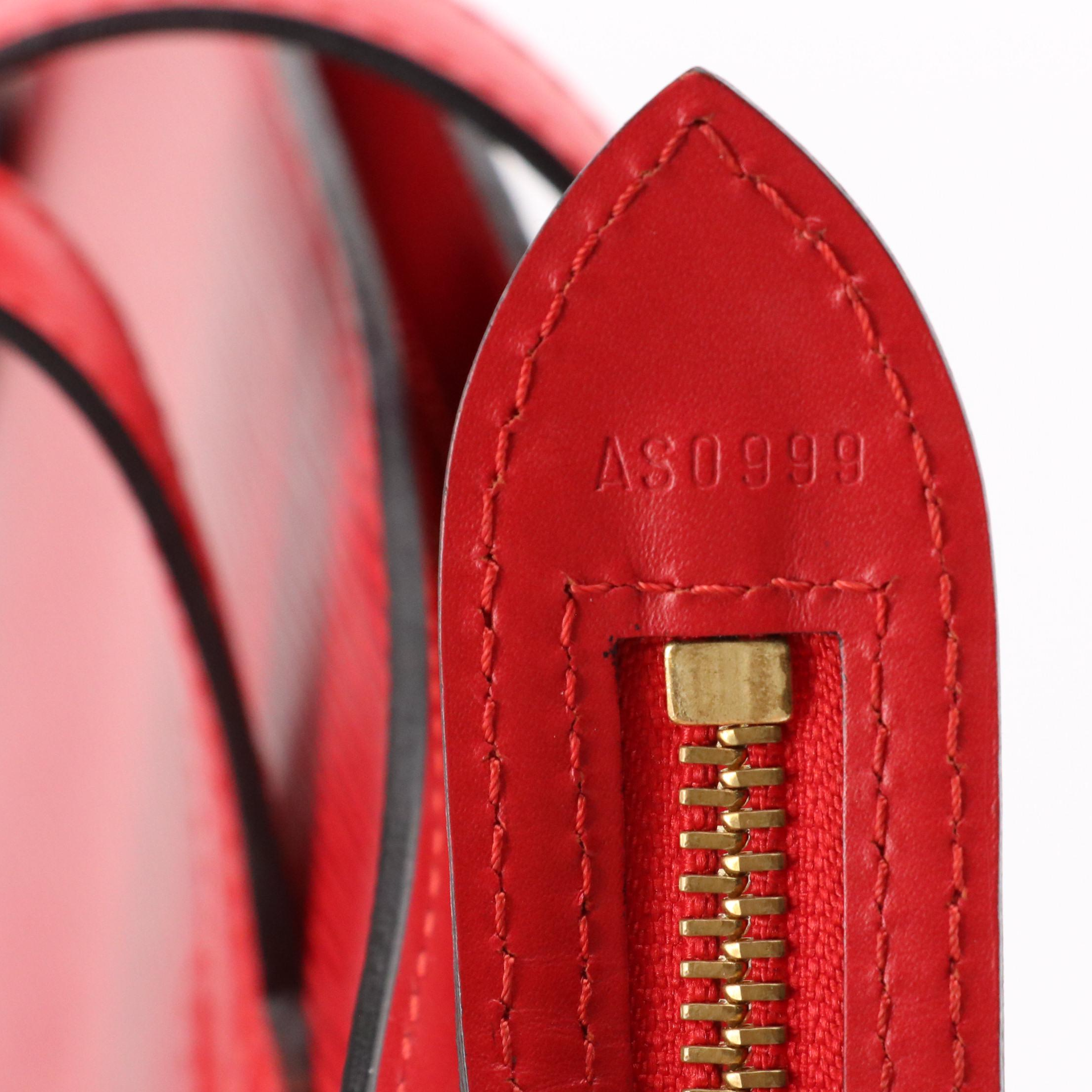 Louis Vuitton Saint Jacques PM Shoulder Bag in Red Epi Leather