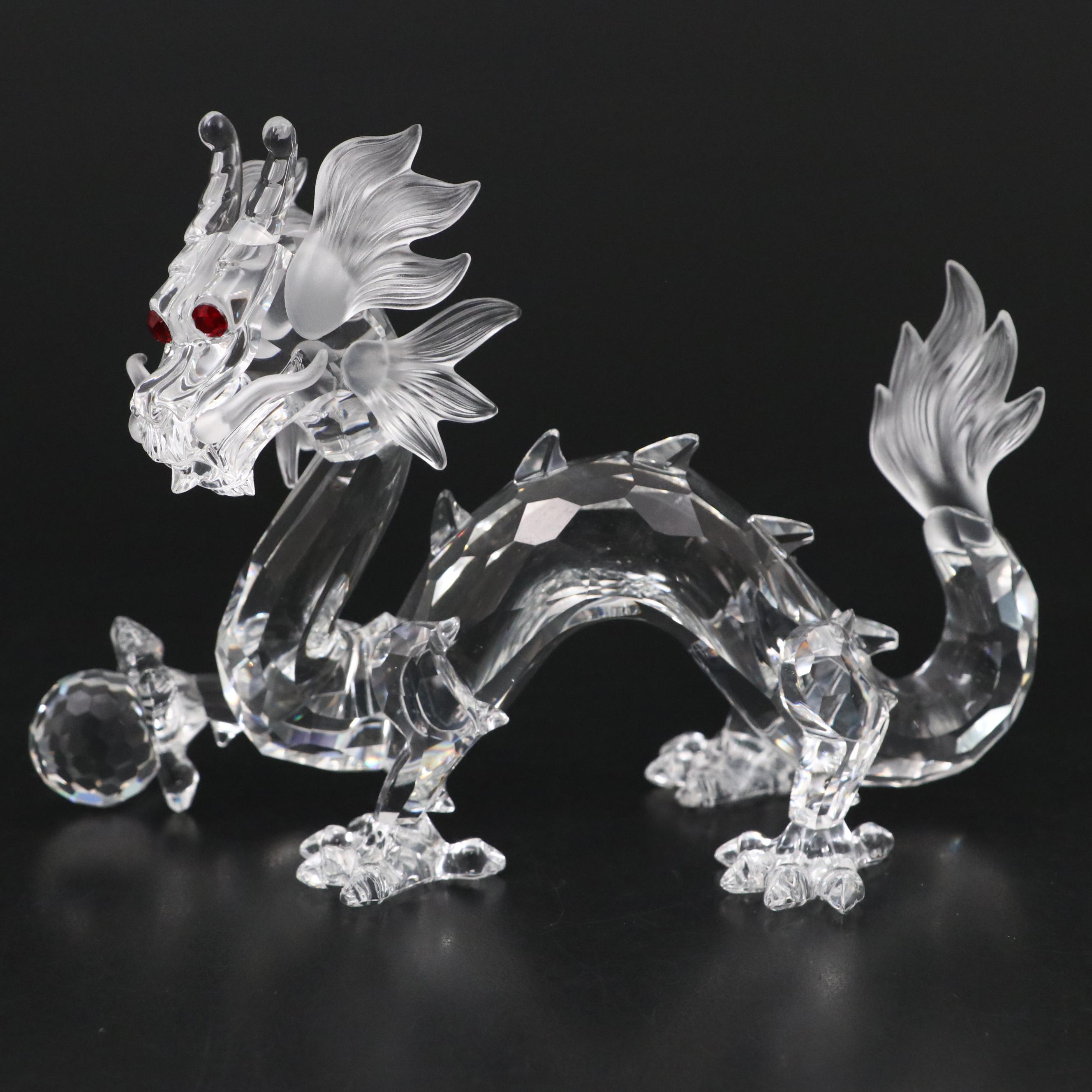 Swarovski  Crystal "Fabulous Creatures - The Dragon" Figurine and Placard, 1997