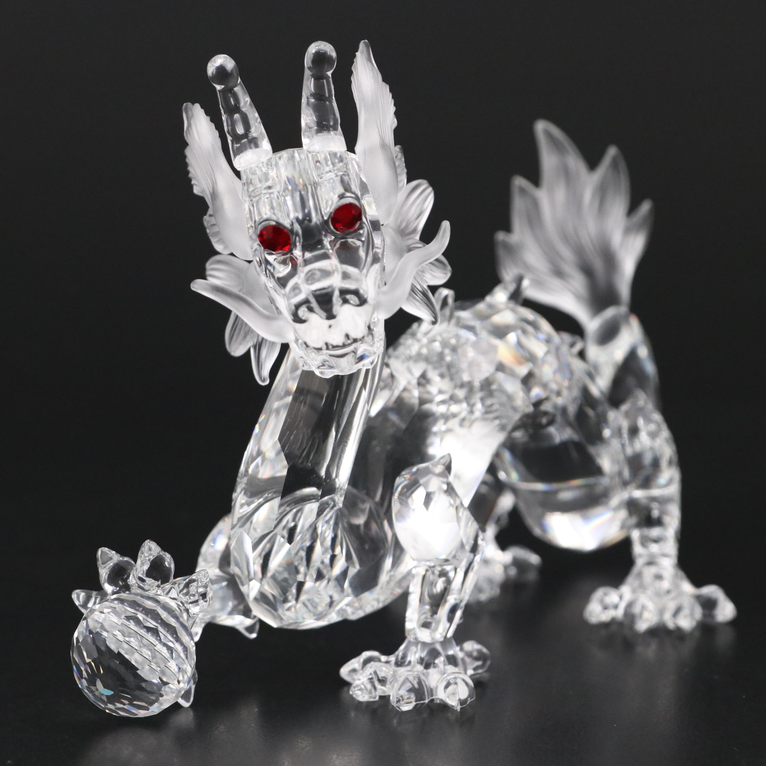 Swarovski  Crystal "Fabulous Creatures - The Dragon" Figurine and Placard, 1997
