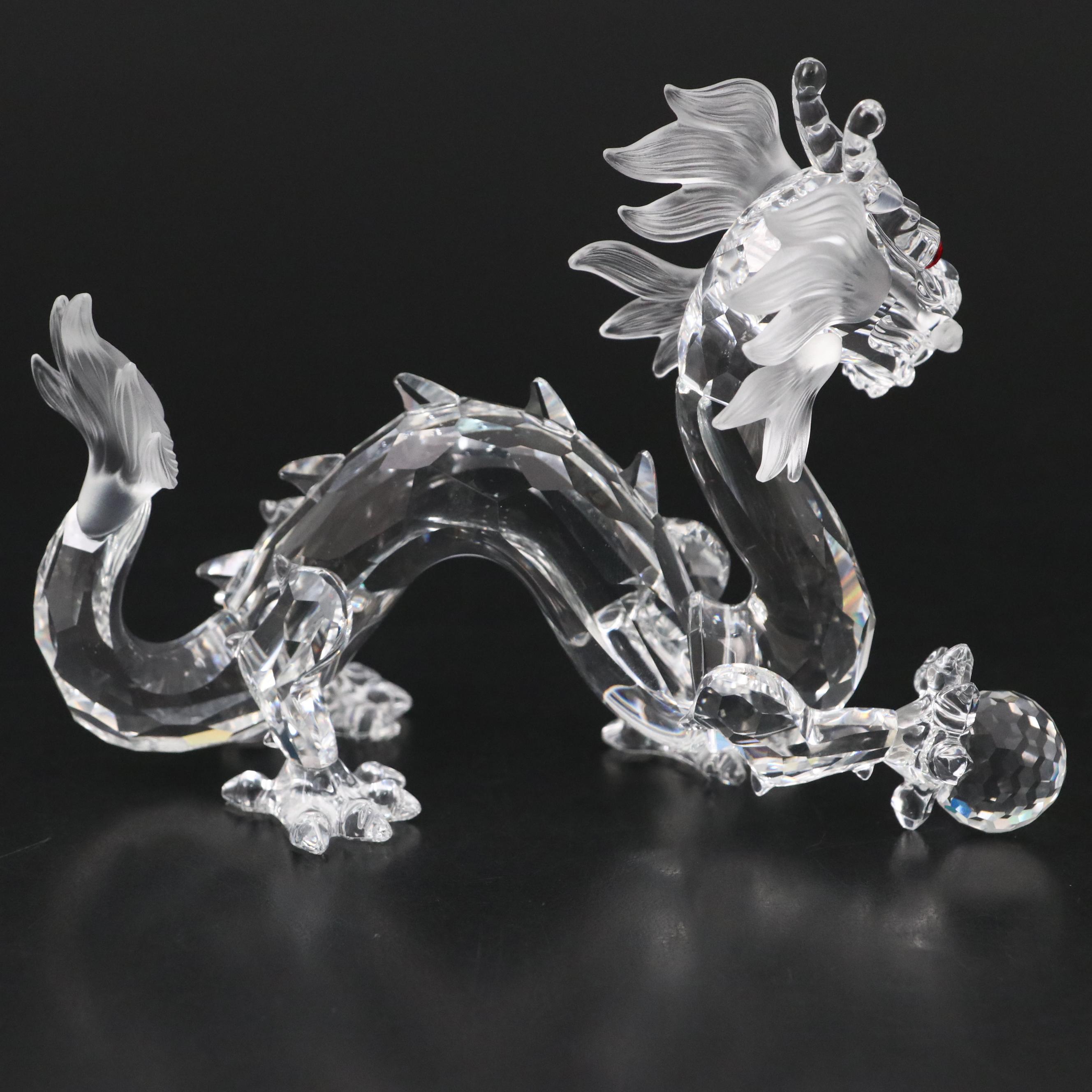 Swarovski  Crystal "Fabulous Creatures - The Dragon" Figurine and Placard, 1997