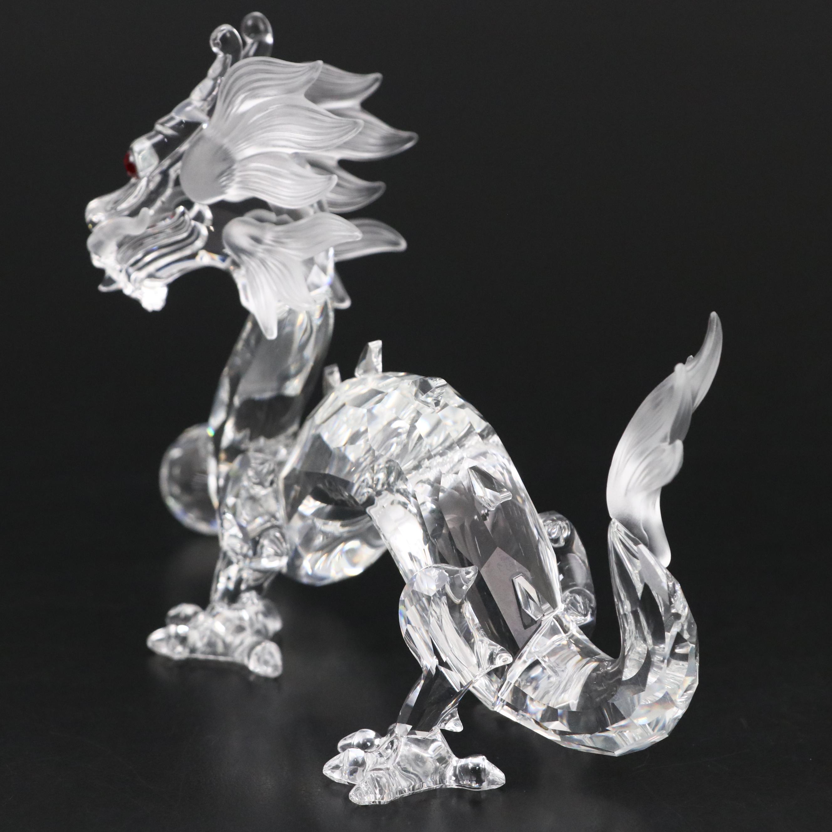 Swarovski  Crystal "Fabulous Creatures - The Dragon" Figurine and Placard, 1997