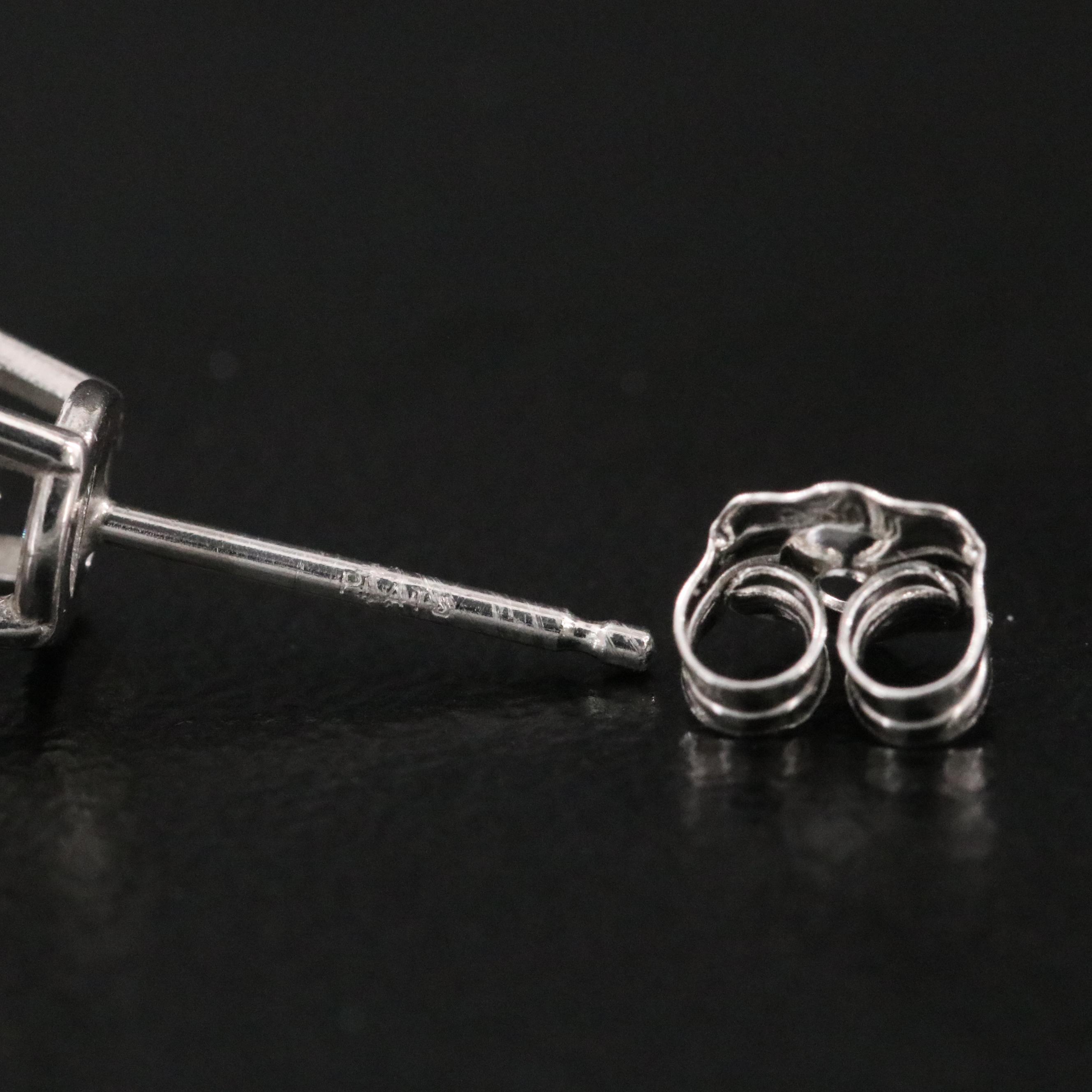 Platinum 2.00 CTW Diamond Stud Earrings with GIA Online eReports