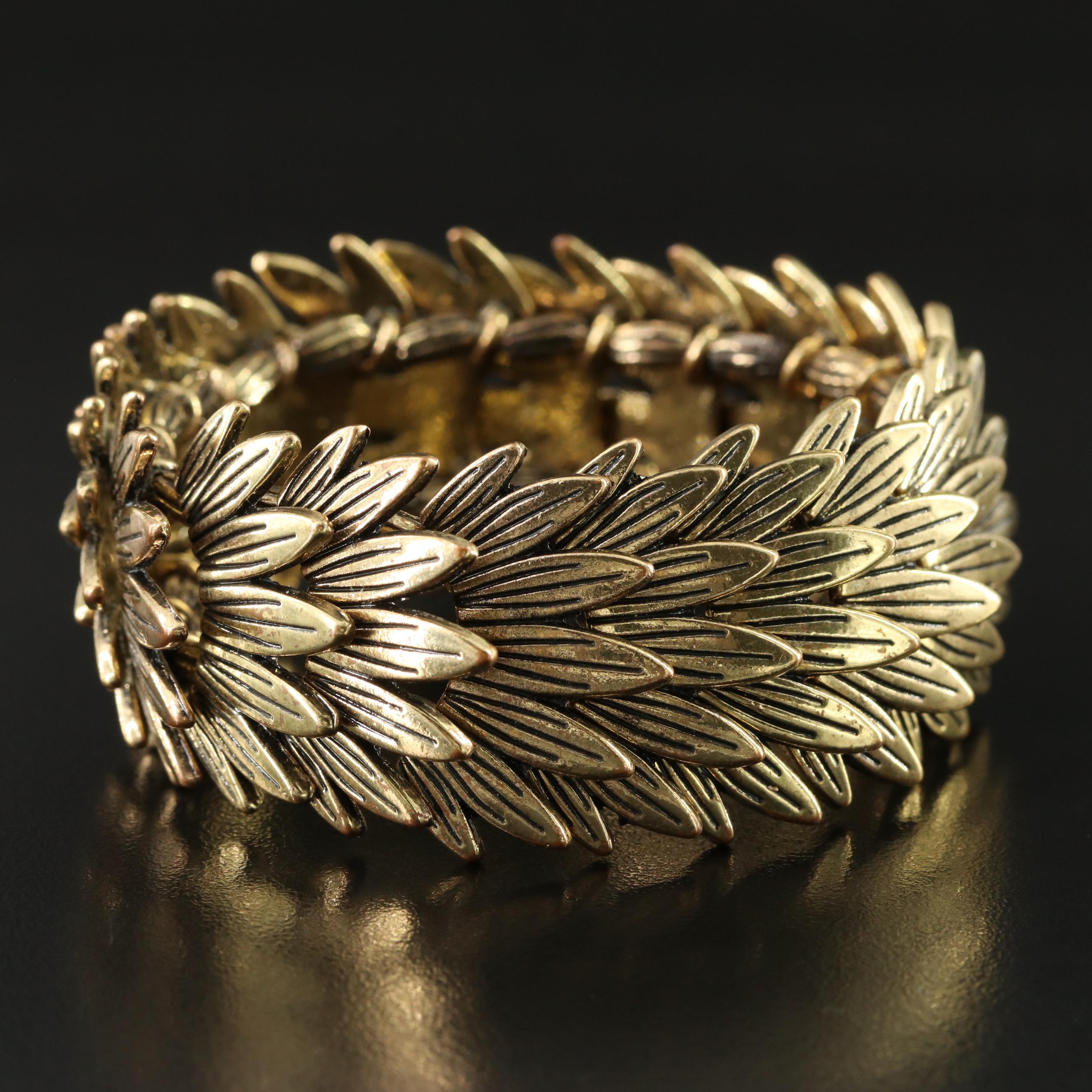 Floral Fan Link Bracelet