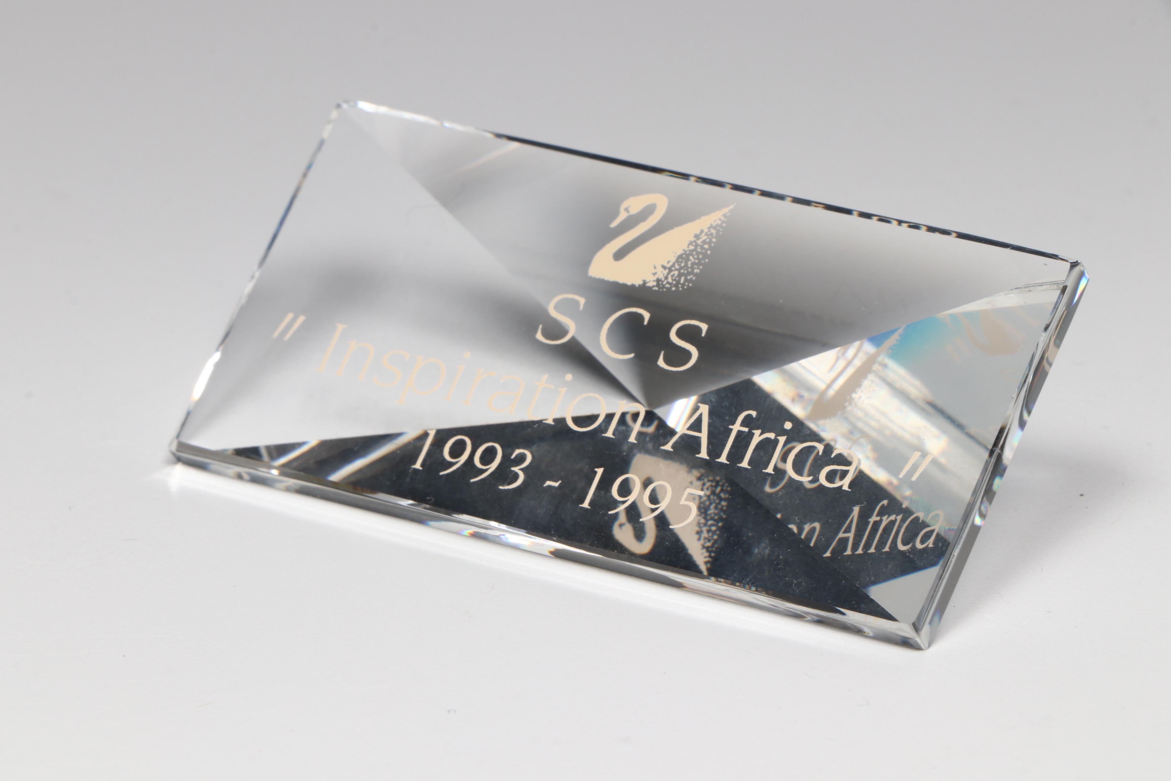 Swarovski Crystal "Inspiration Africa - Elephant & Kudu" and Wooden Bases