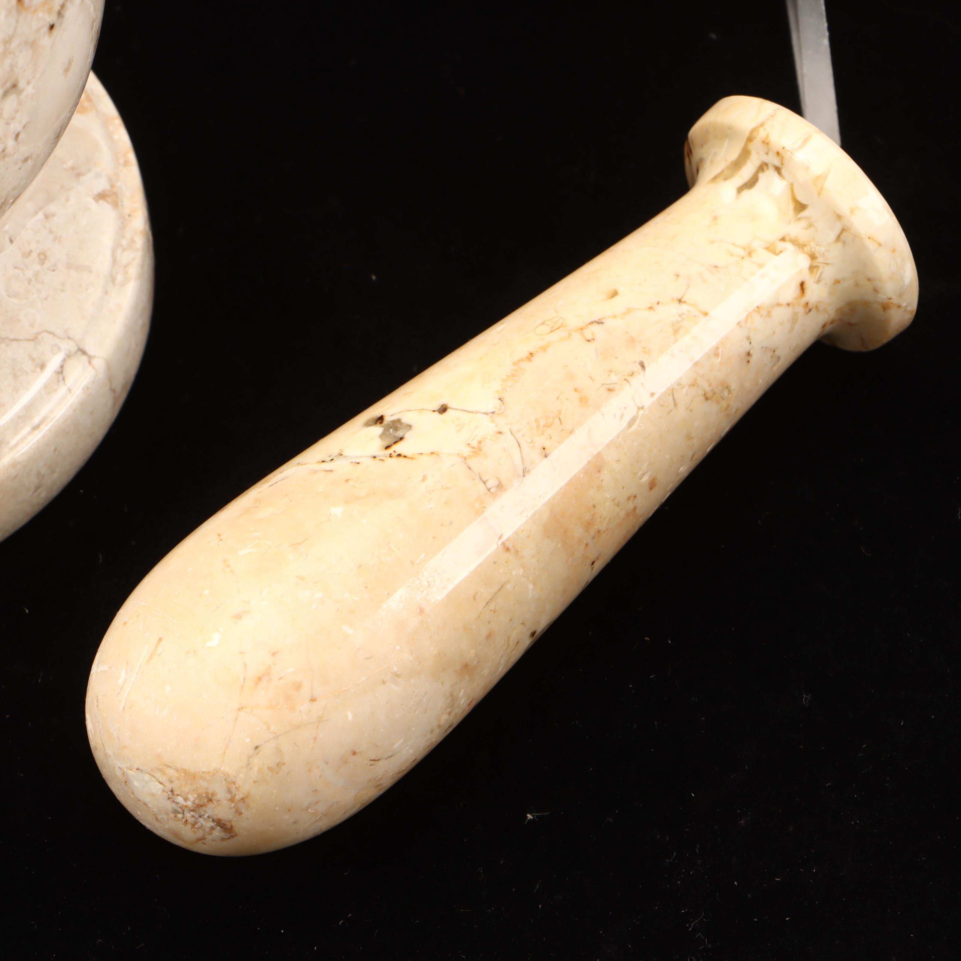 Kenyan Kisli Soapstone Bowl, Shell Centerpiece with Travertine Mortar & Pestle