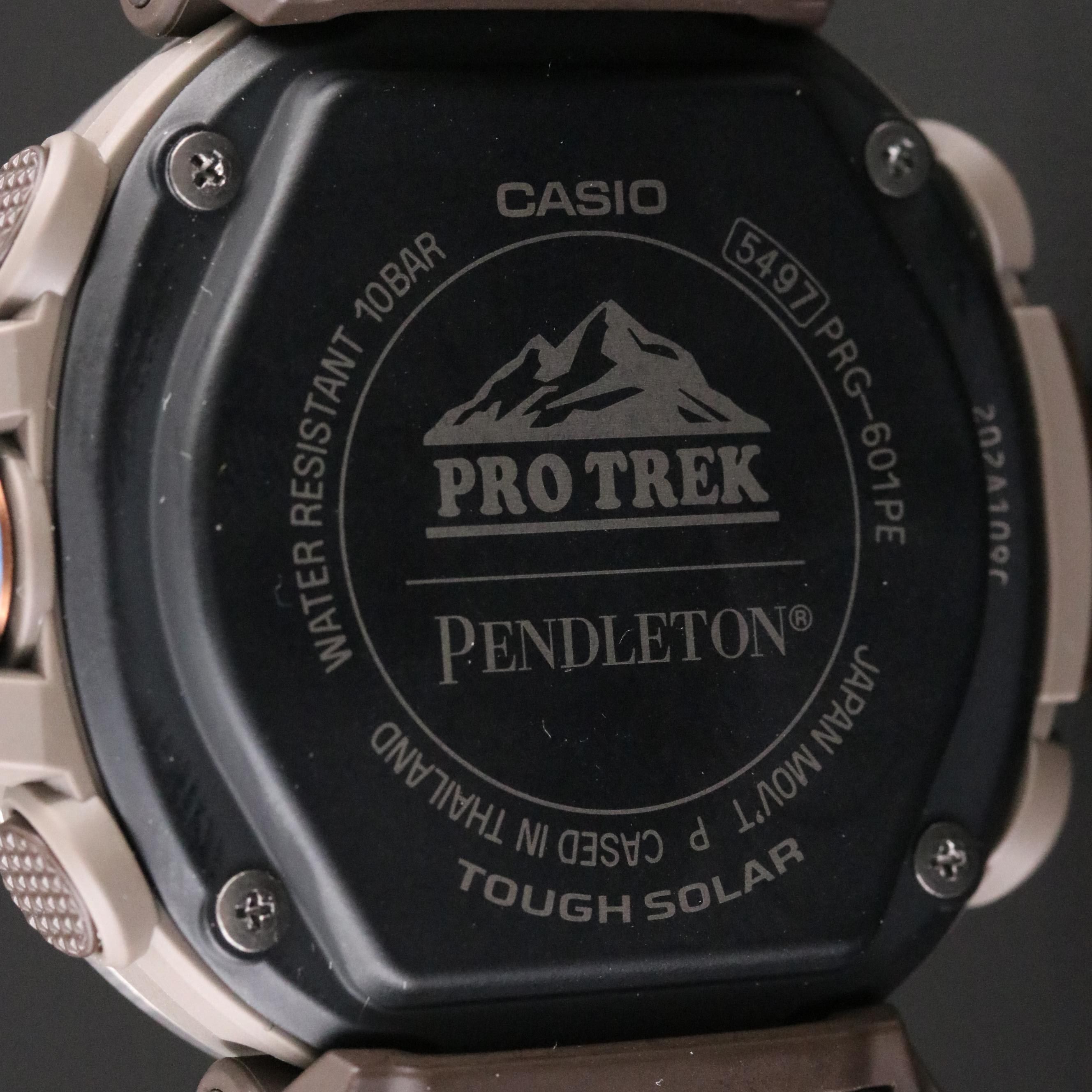 Casio Pro Trek Pendleton PRG-601PE 51mm Resin & Steel Solar Quartz Watch