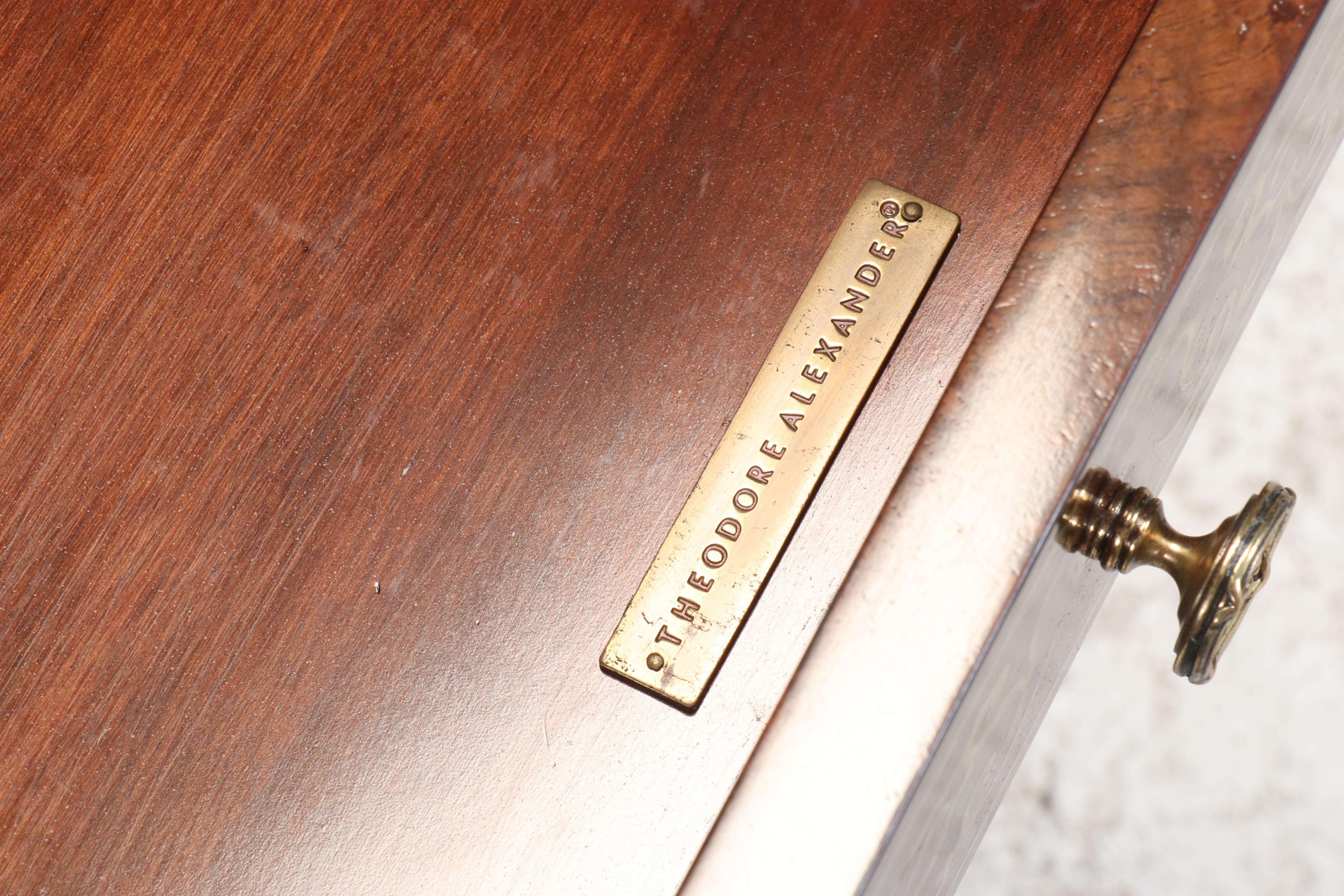 Theodore Alexander Regency Style Brass-Inlaid Center Table