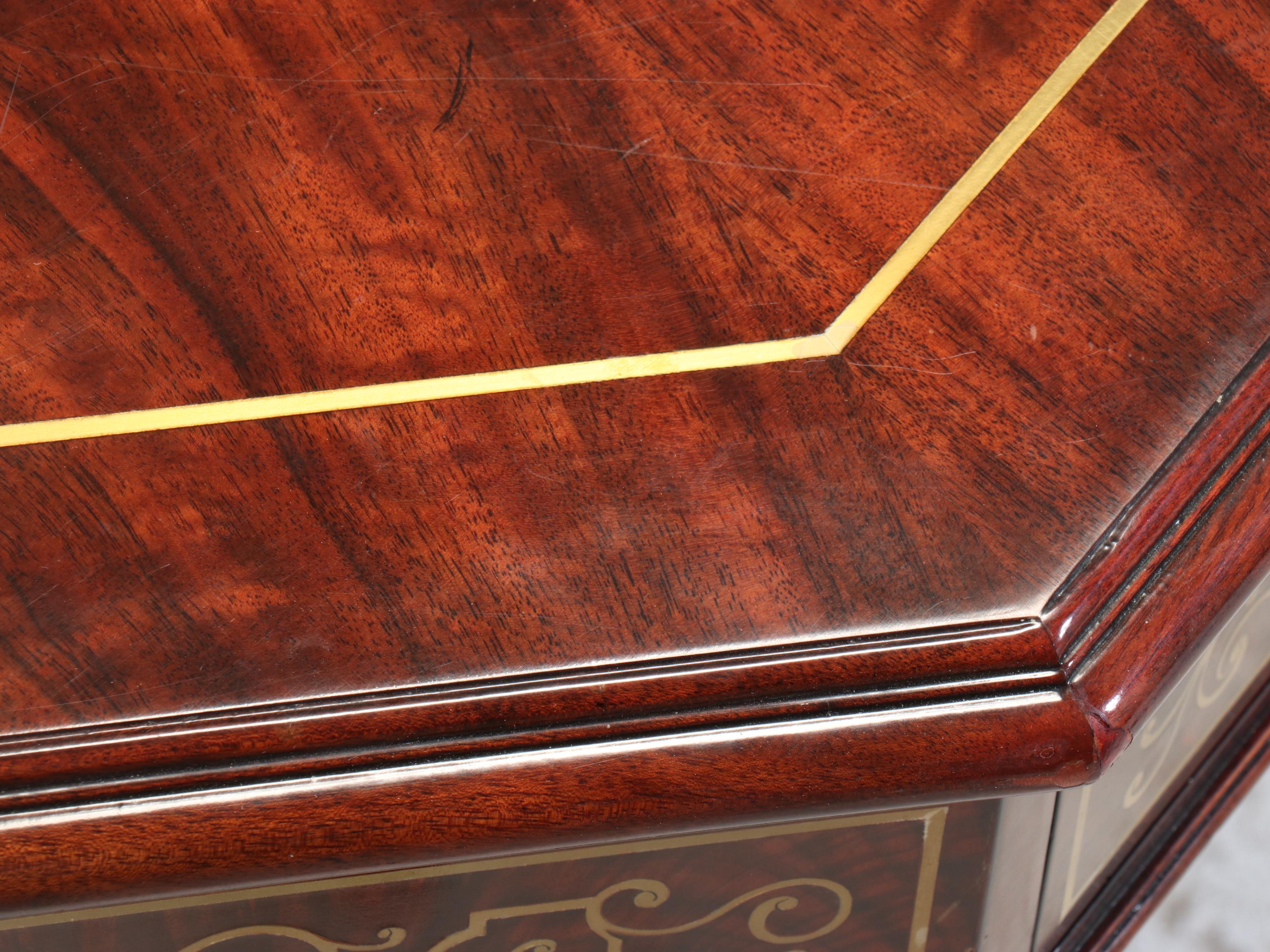 Theodore Alexander Regency Style Brass-Inlaid Center Table