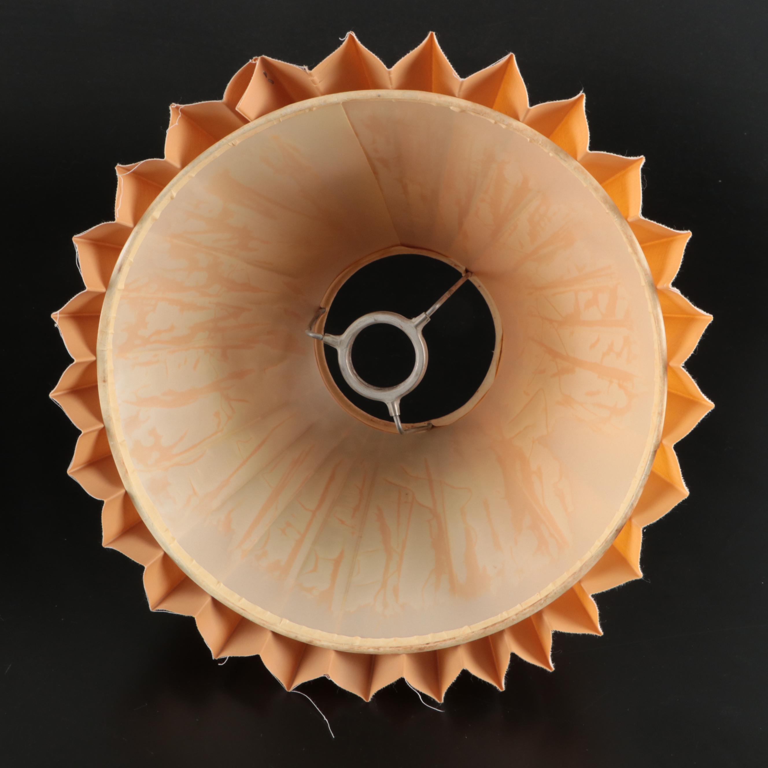 Hammered Brass Table Lamp with Brass Candle Holders