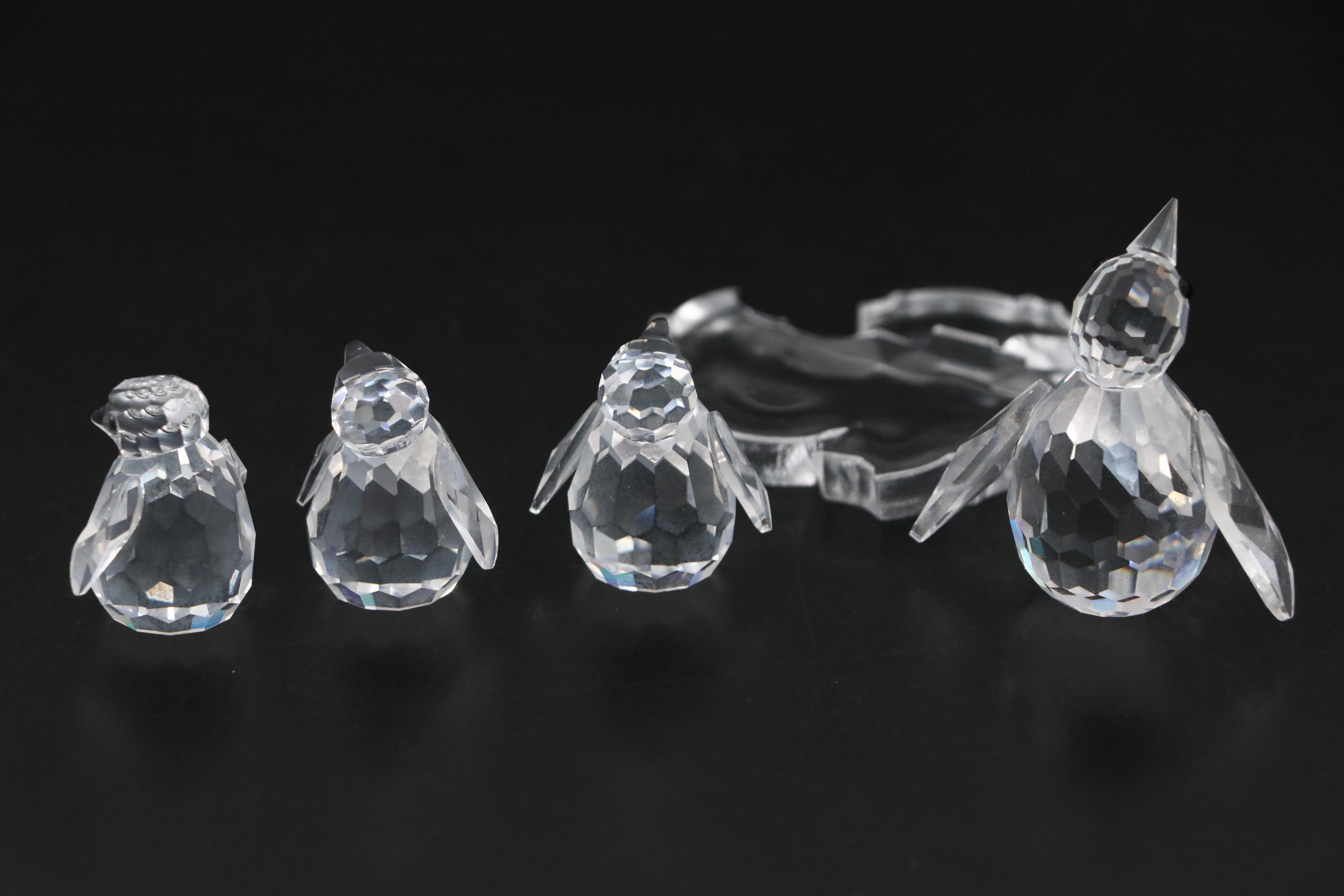 Swarovski Crystal Sea Lion, Seal, and Penguin Figurines