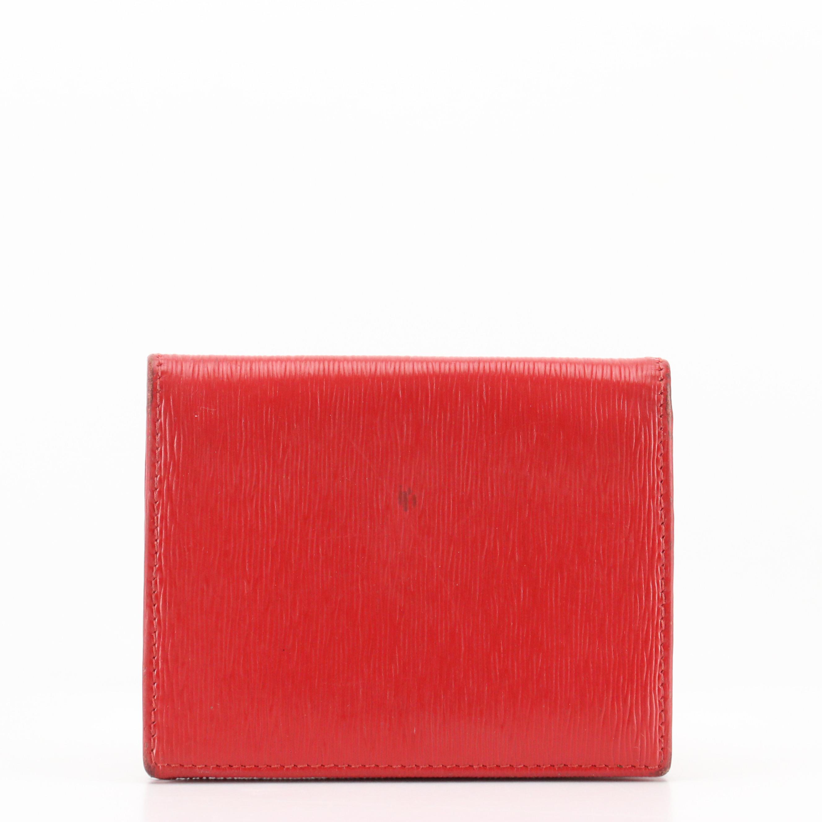 Prada Bifold Wallet in Red Saffiano Leather