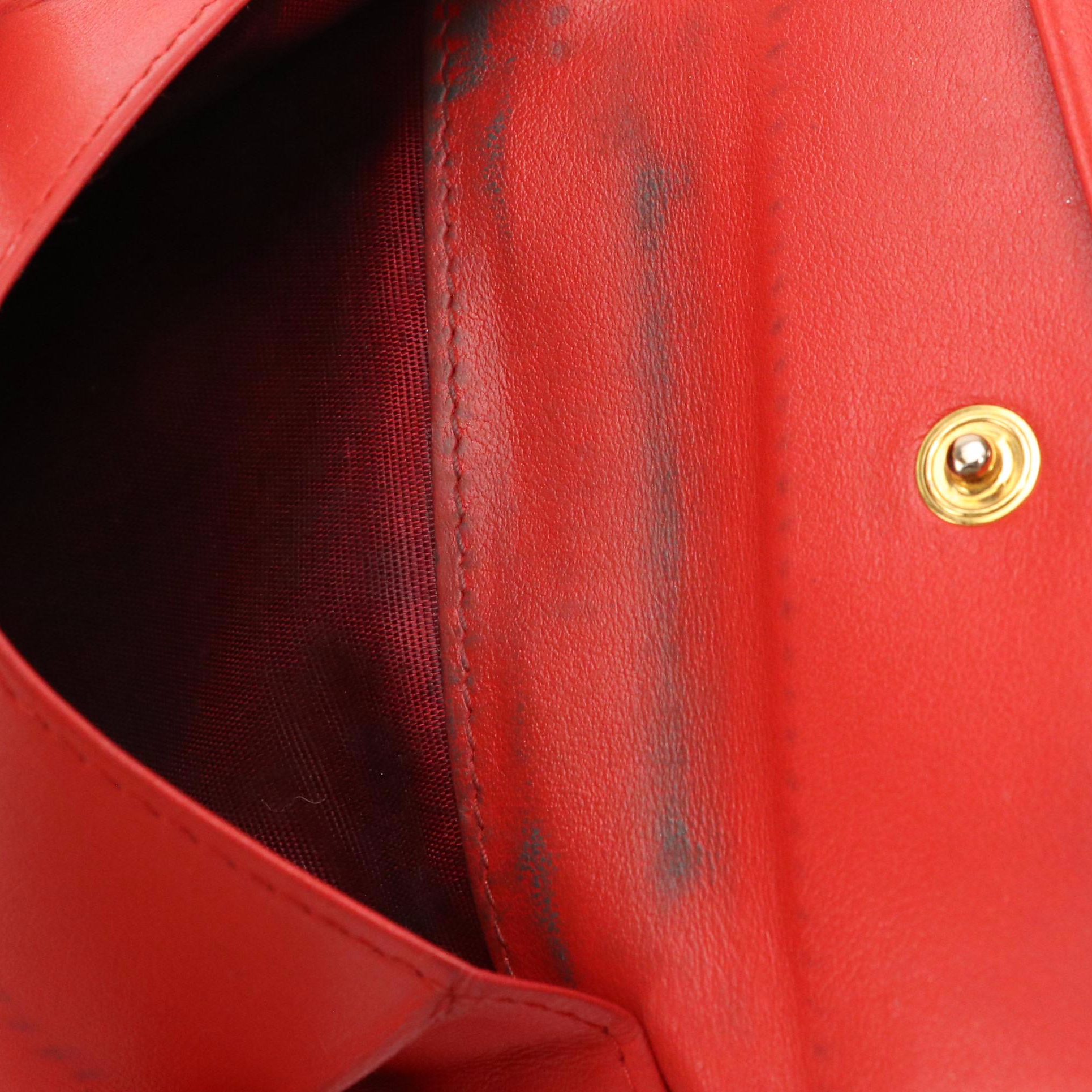 Prada Bifold Wallet in Red Saffiano Leather