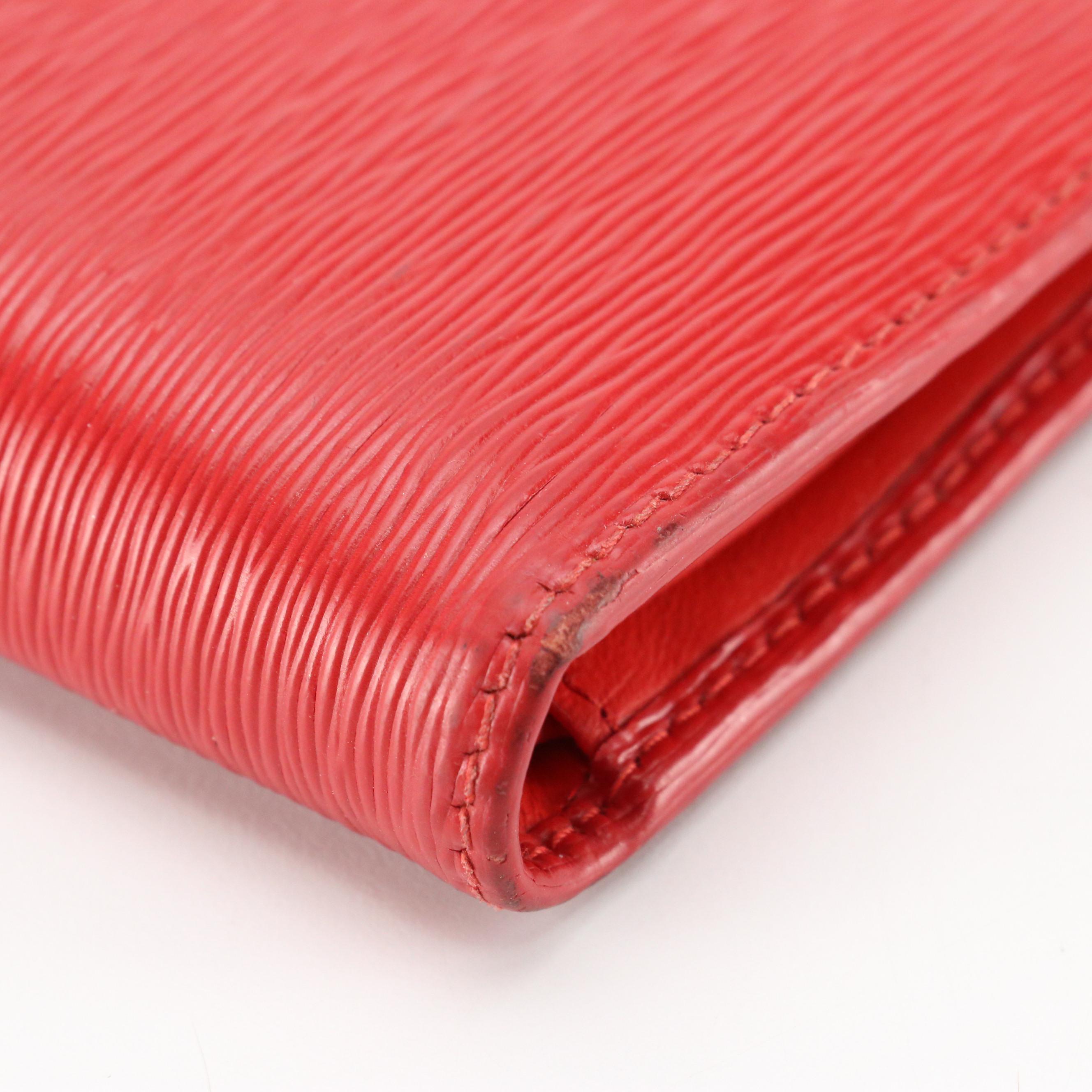 Prada Bifold Wallet in Red Saffiano Leather