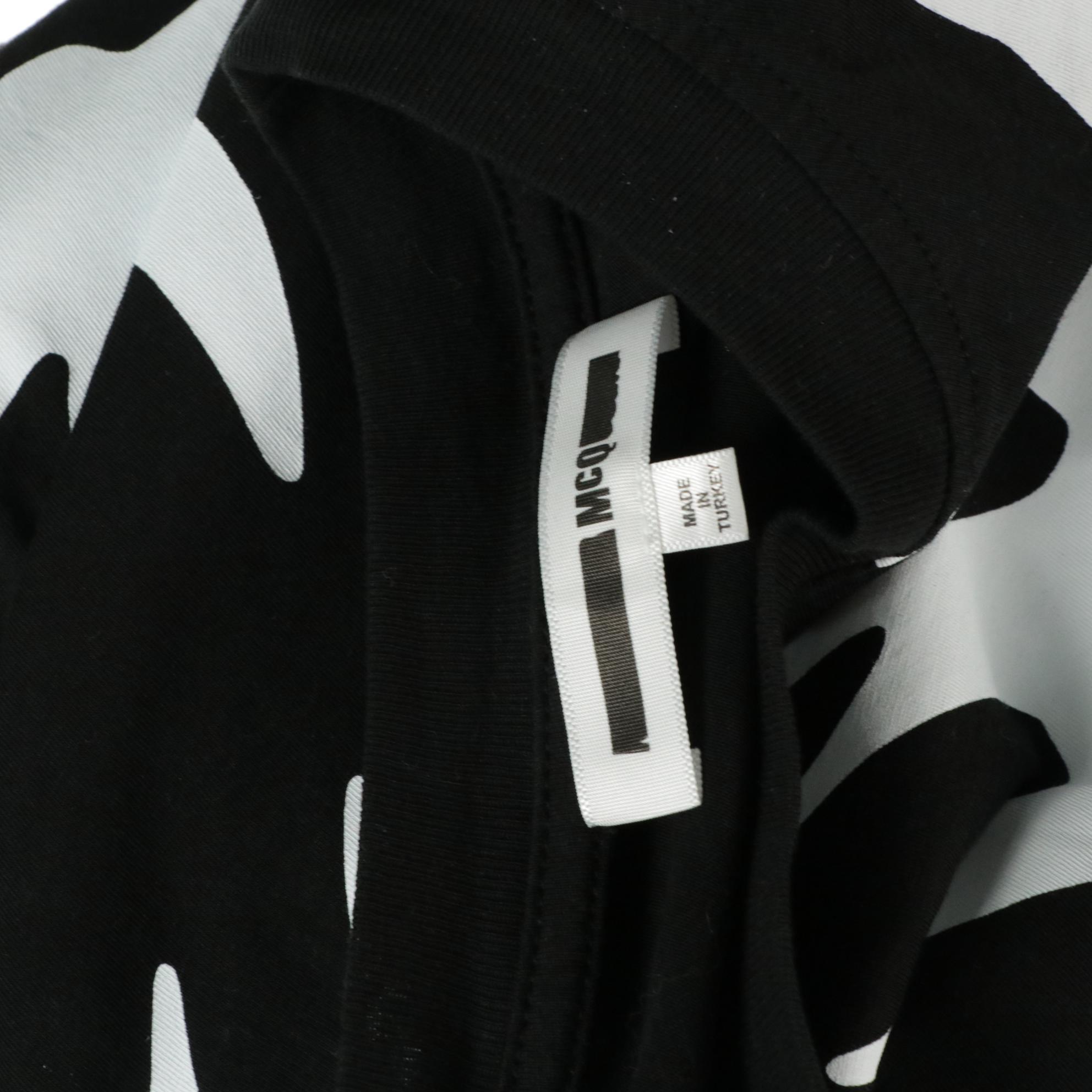 McQ by Alexander McQueen Swallow Print Cotton Short Sleeve Dress