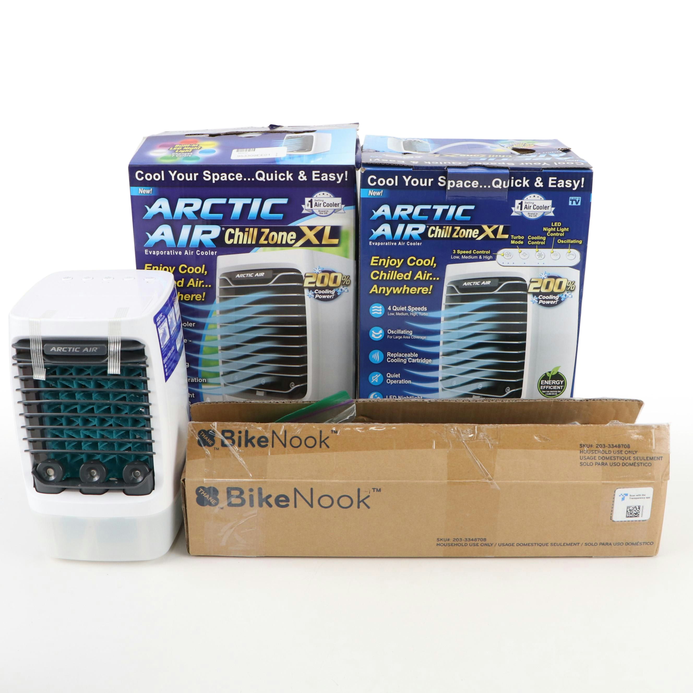 Arctic Air Chill Zone XL Evaporative Air Coolers with BikeNook Bike Rack