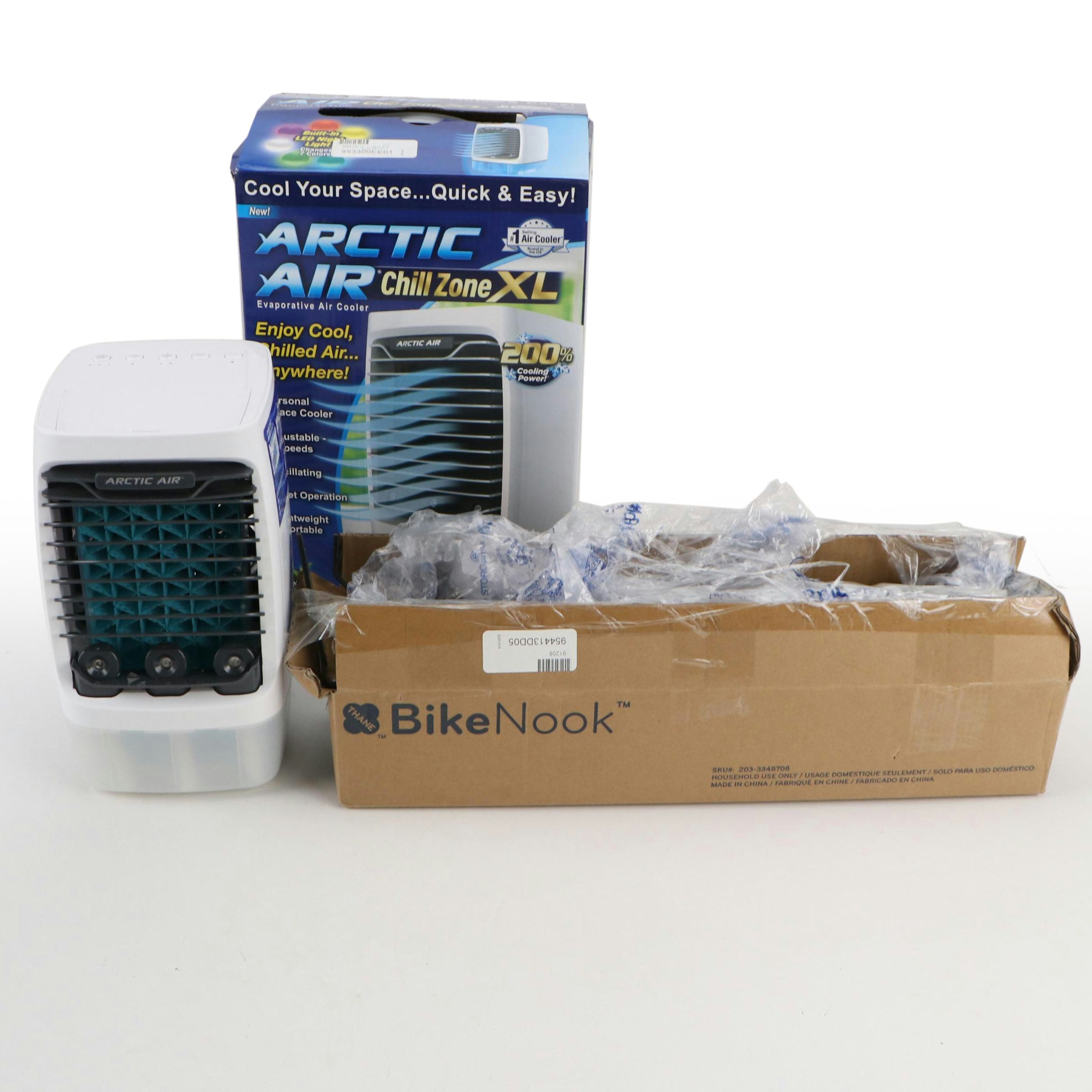 Arctic Air Chill Zone XL Evaporative Air Cooler with BikeNook Bike Rack
