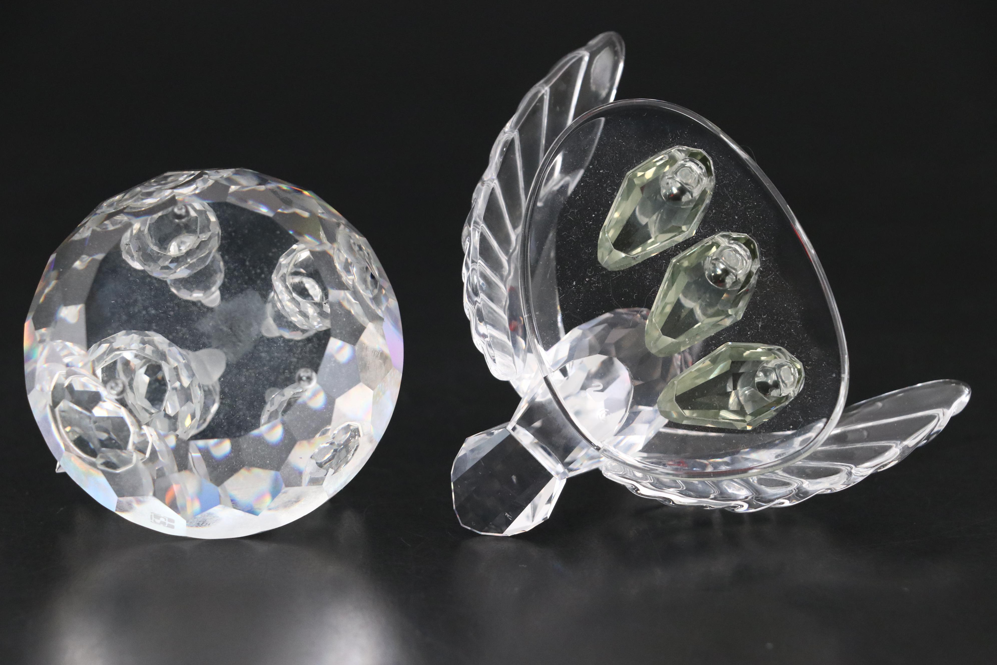 Swarovski Crystal "Four Leaf Clover," "Swan Family" and More Figures