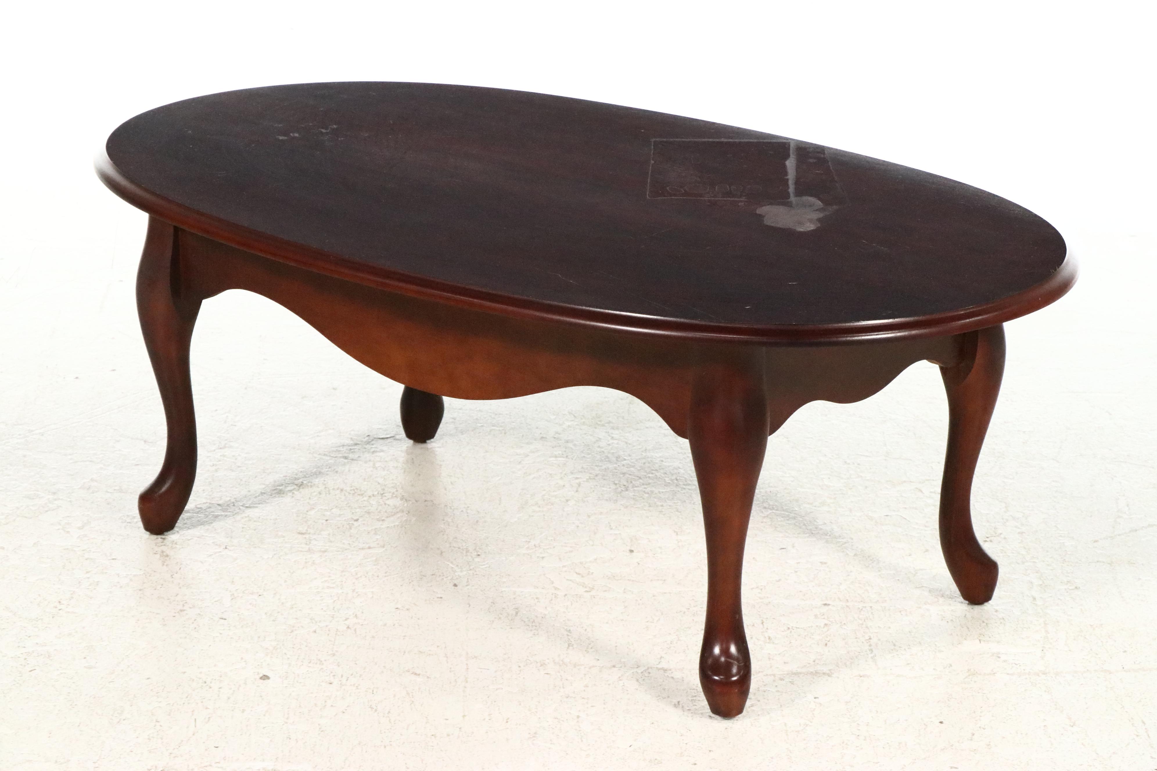 Three Queen Anne Style Cherrywood Occasional Tables