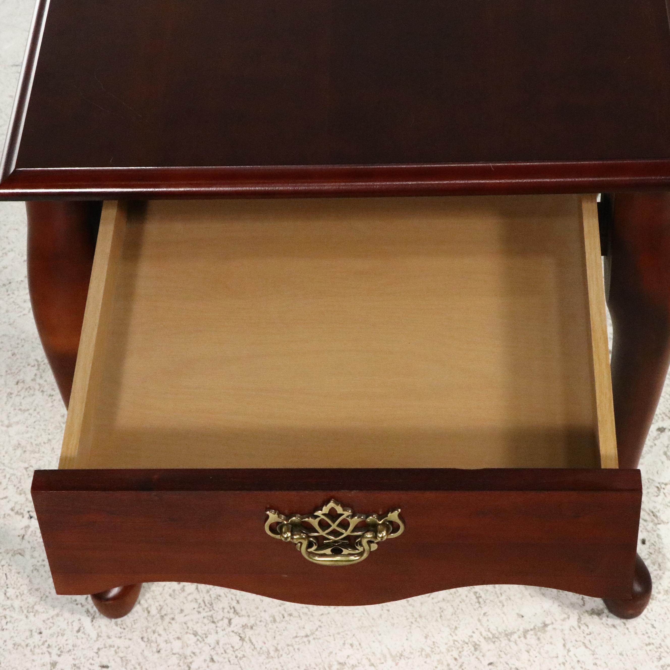 Three Queen Anne Style Cherrywood Occasional Tables