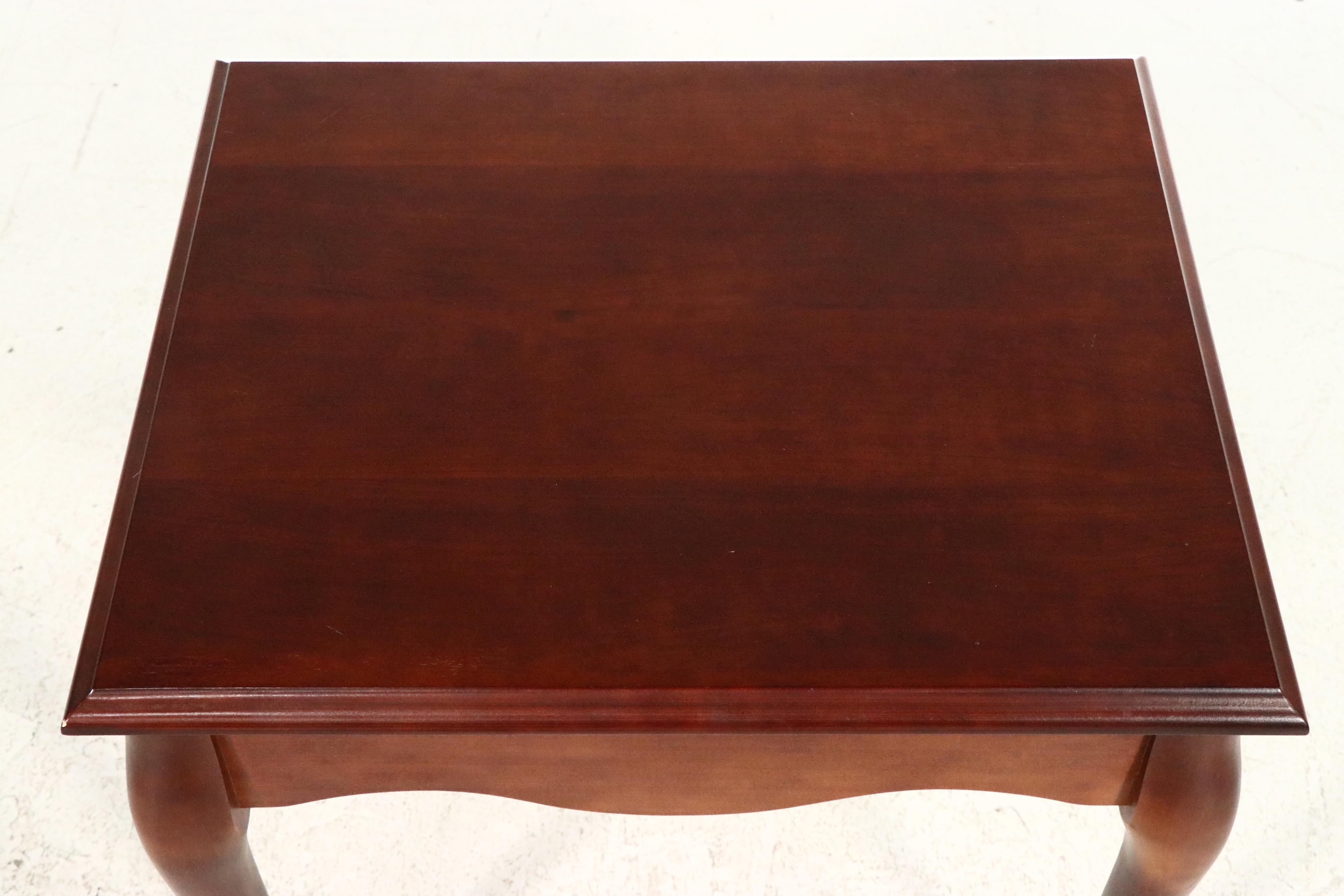 Three Queen Anne Style Cherrywood Occasional Tables