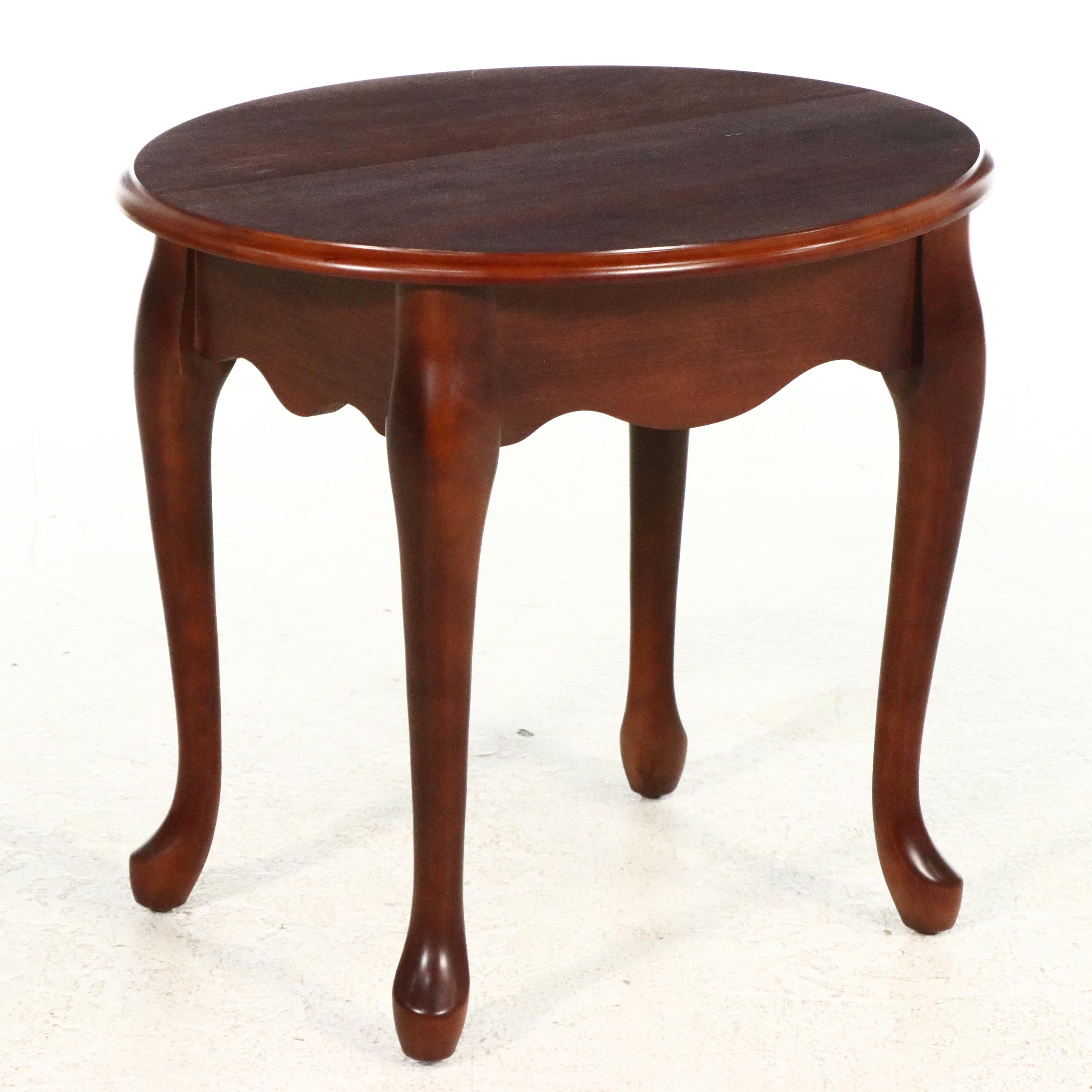 Three Queen Anne Style Cherrywood Occasional Tables