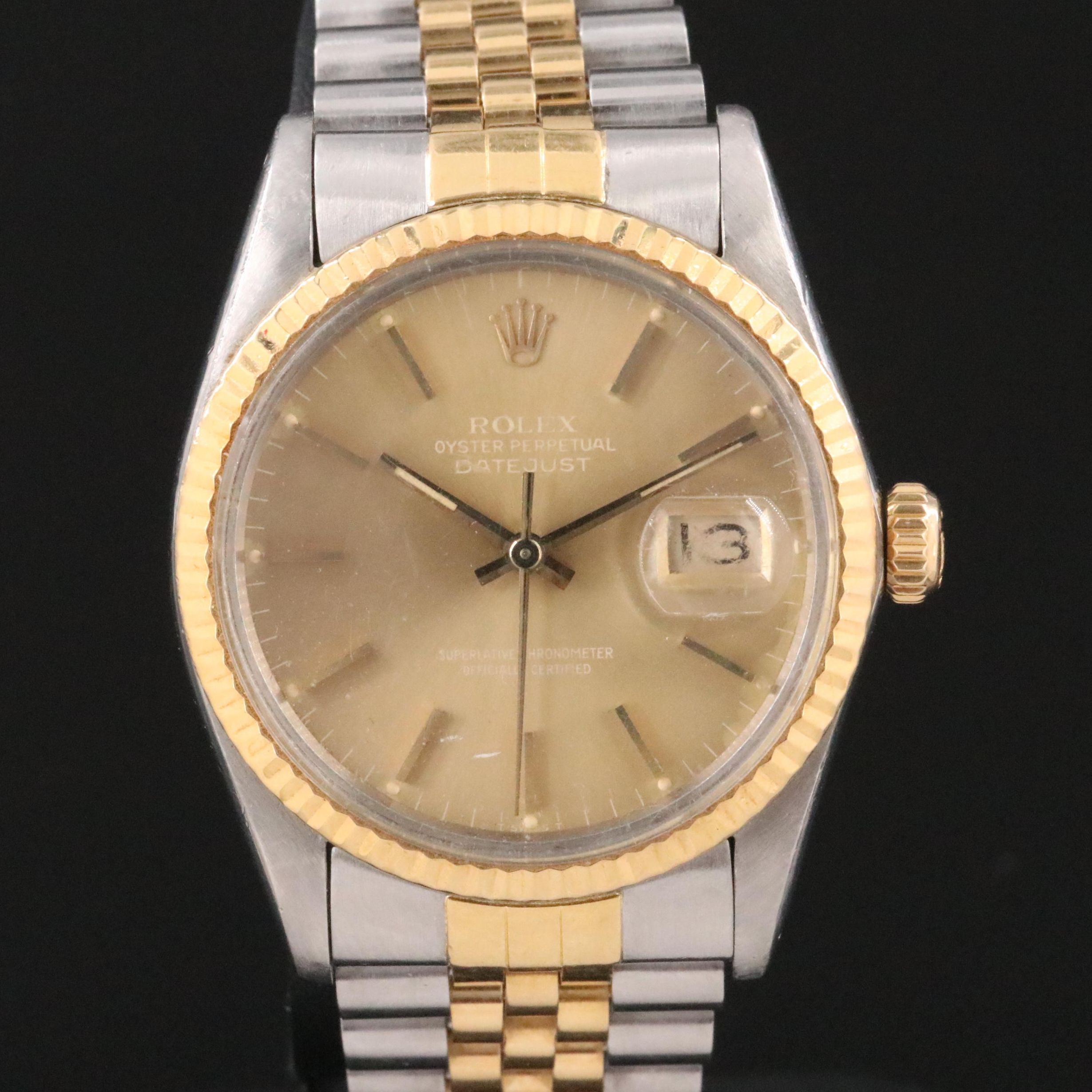 1984 Rolex Oyster Perpetual Two-Tone Datejust Watch