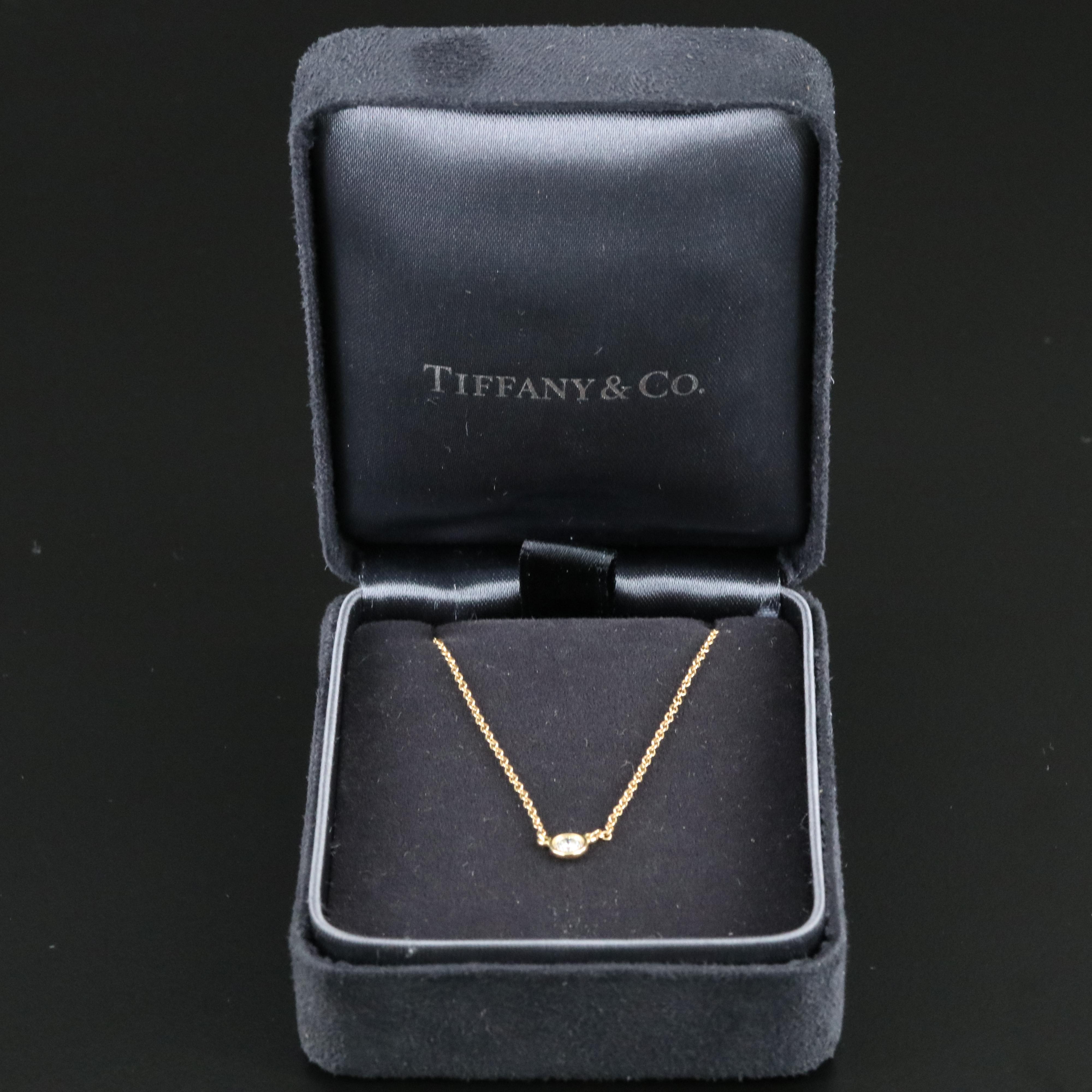 Elsa Peretti for Tiffany & Co.18K Diamond Solitaire Necklace
