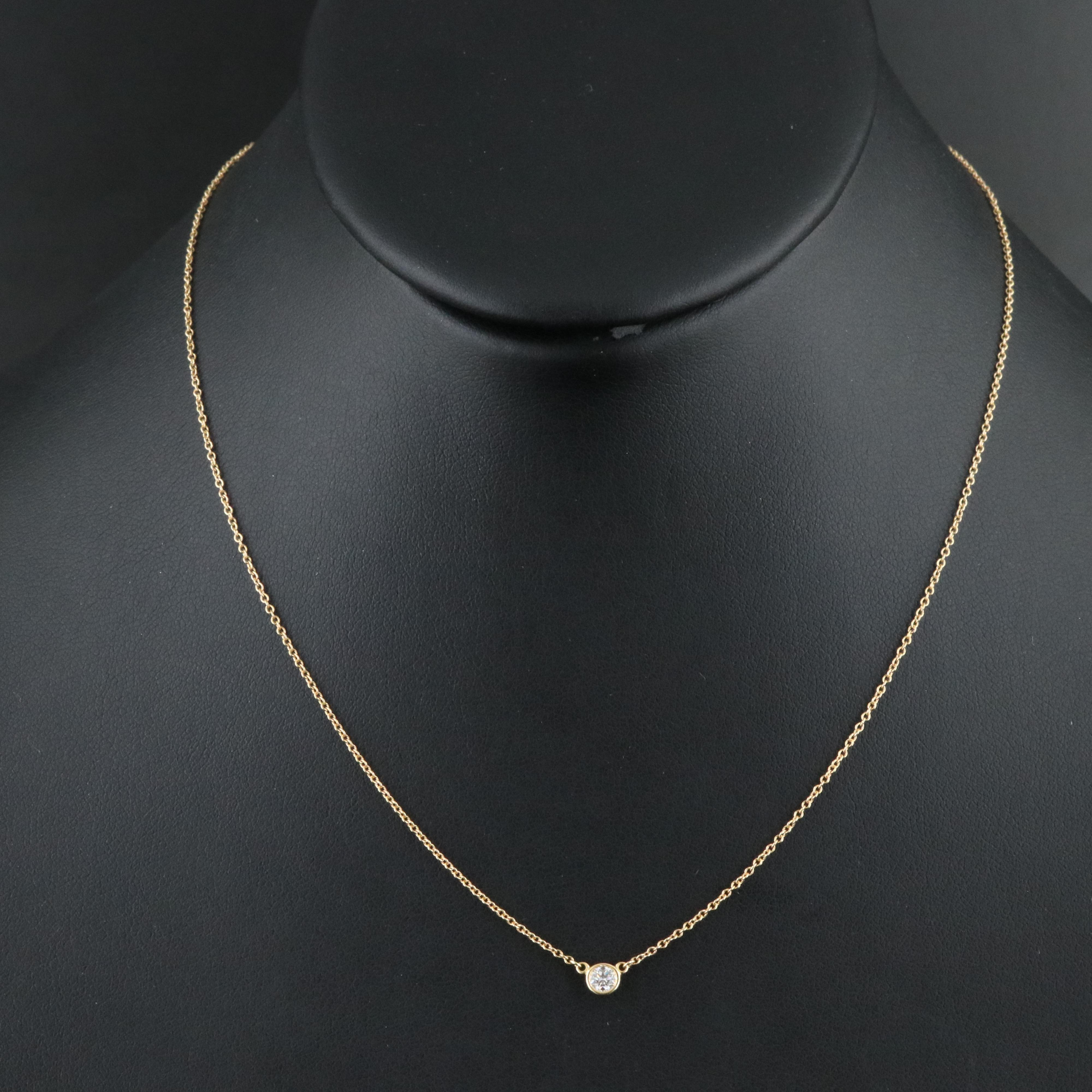 Elsa Peretti for Tiffany & Co.18K Diamond Solitaire Necklace