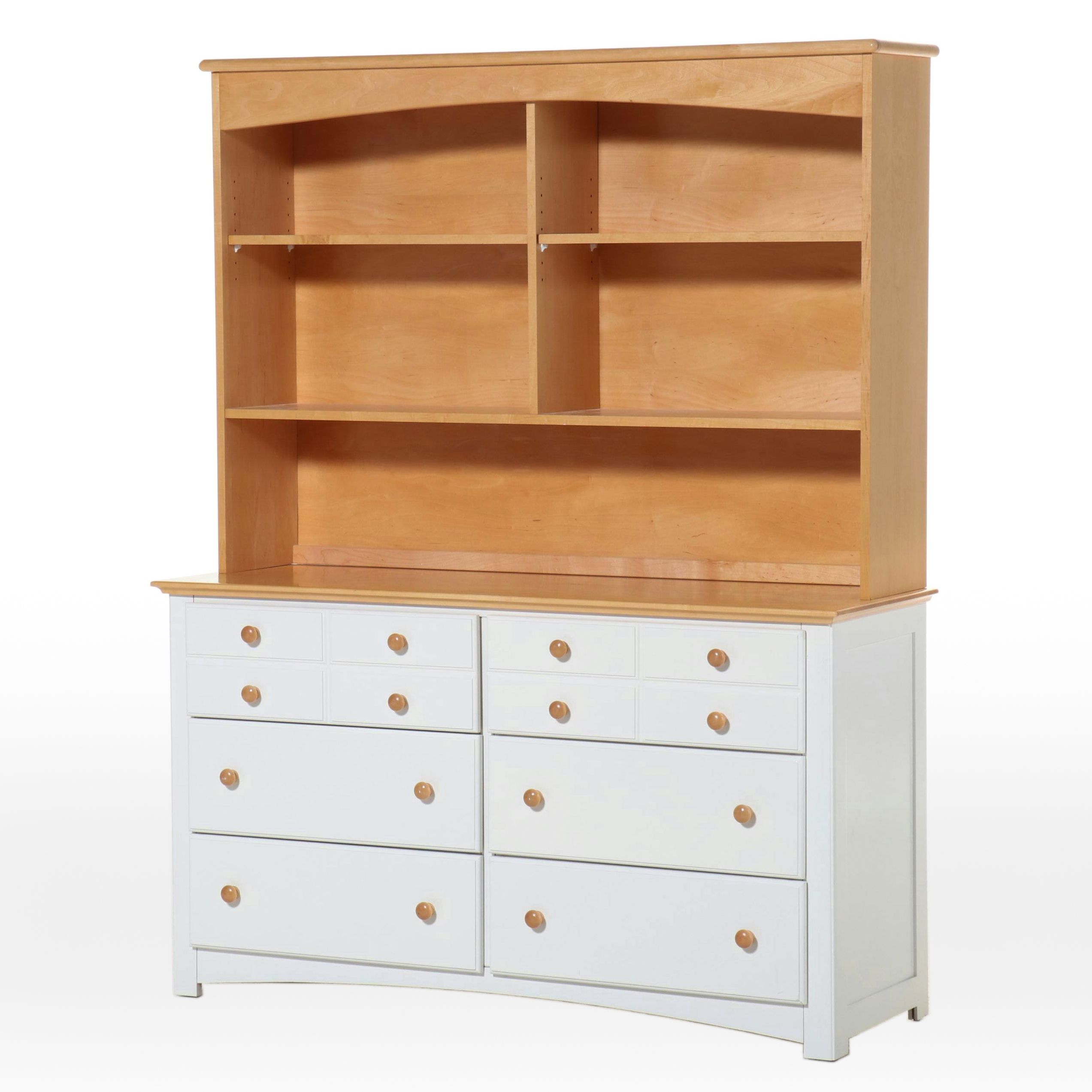 Child Craft Industries Parcel-Painted Maple Dresser with Hutch