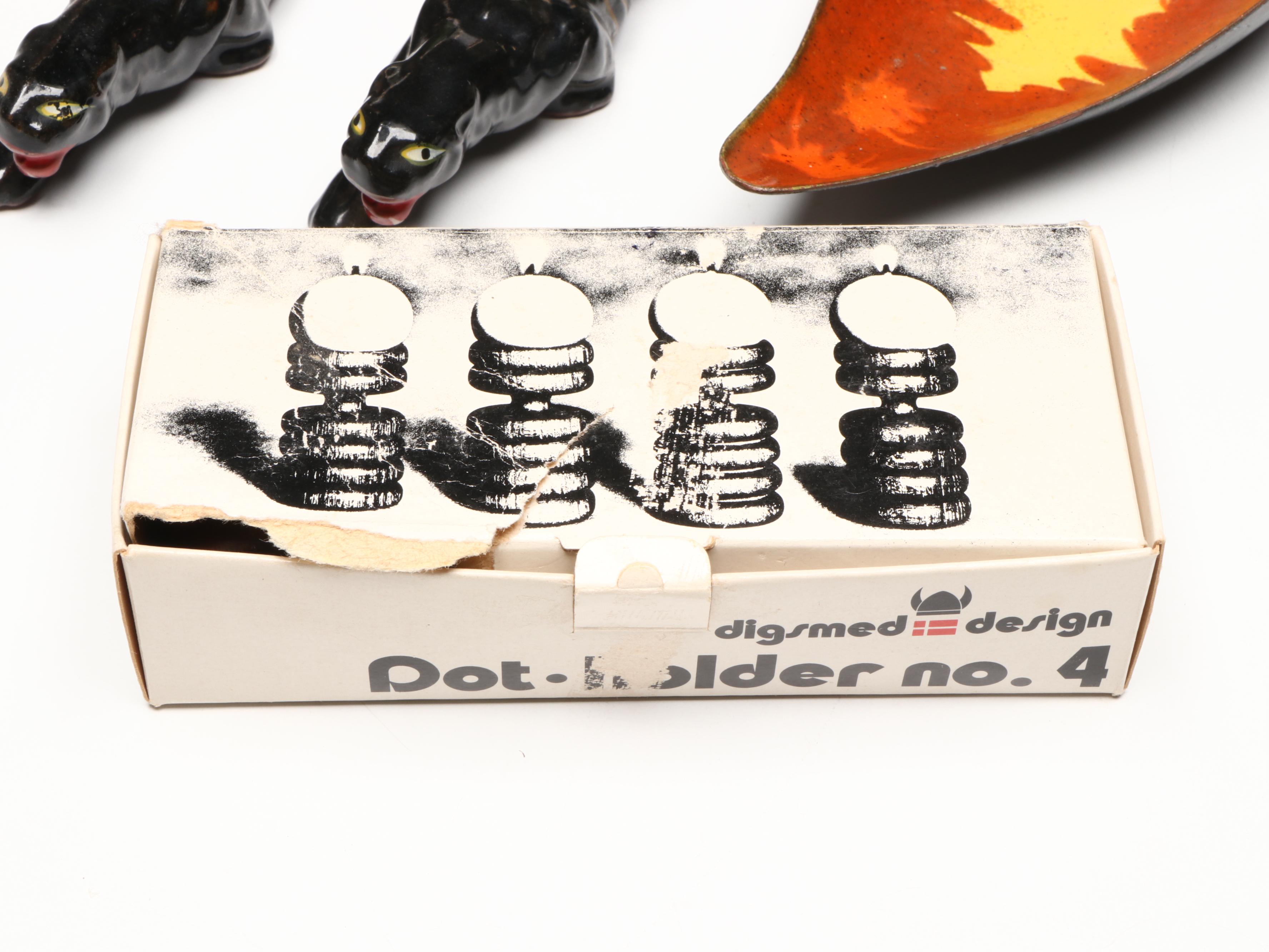 Dansk Ceramic Bowl with Holmegaard Glass Ashtray and More