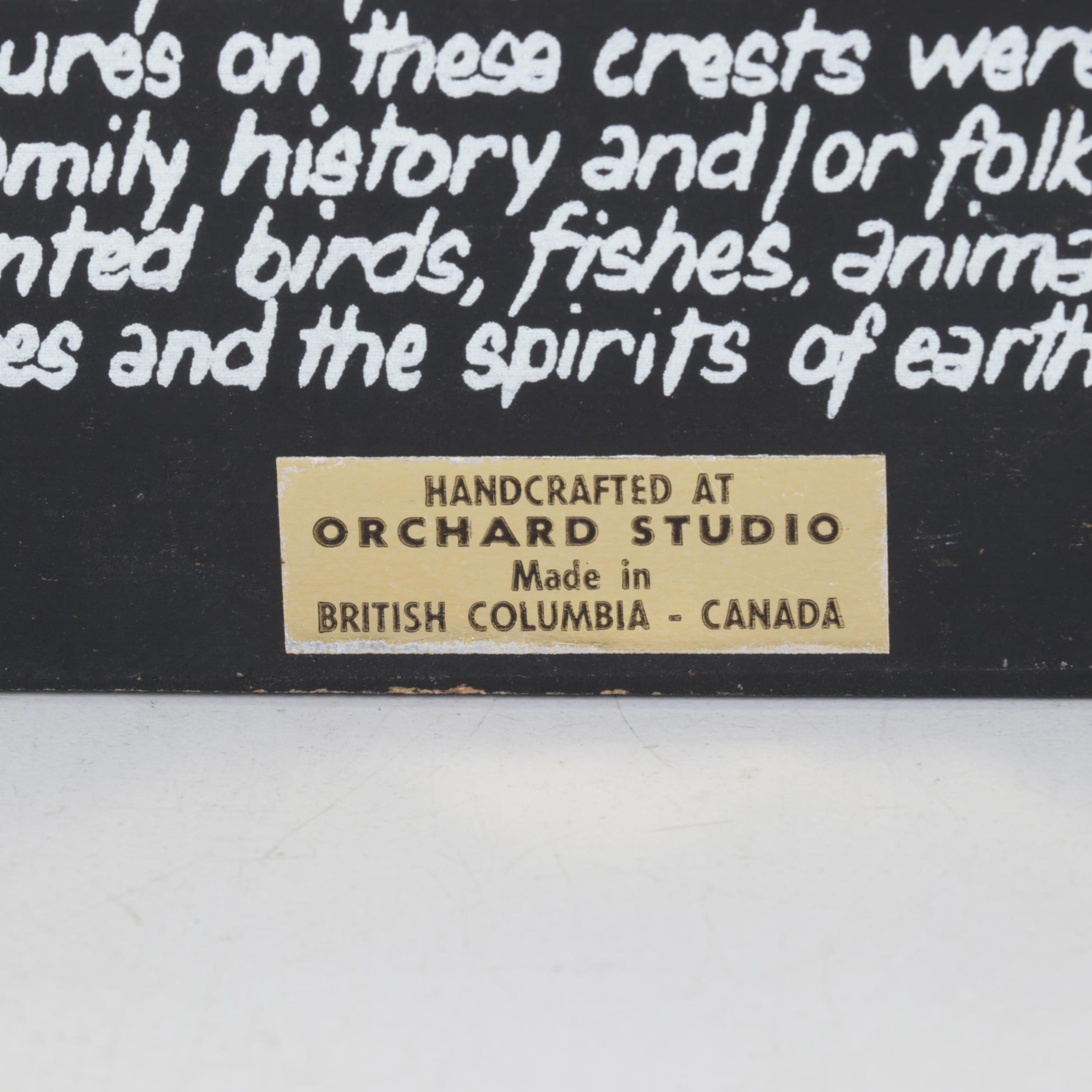 Feather Collage of Fighting Birds & Orchard Studio "Raven" Native American Tile