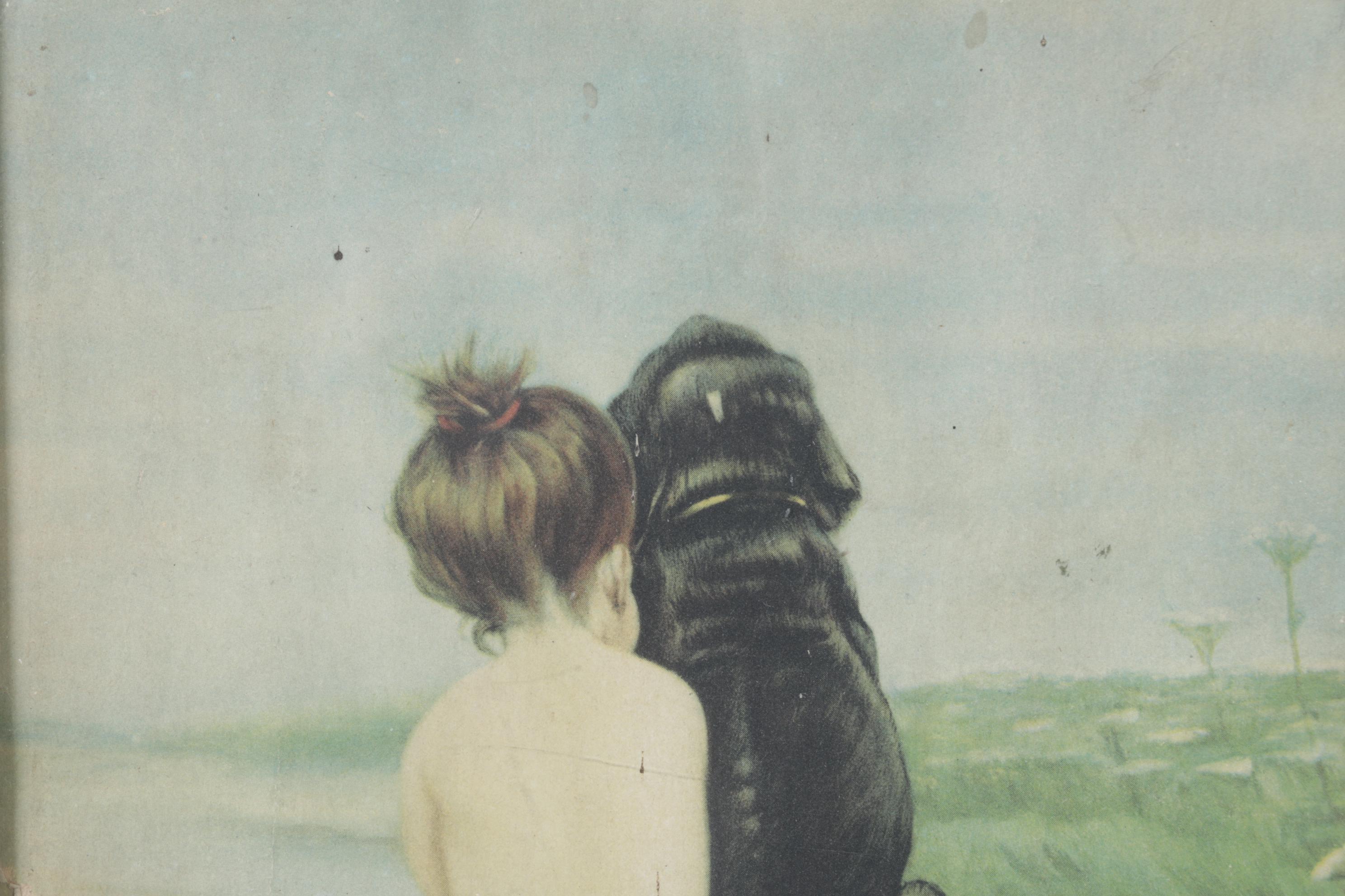 Withersdale Norfolk "Robin" Tile with "Pals" Print in Frame and Apples on Wood