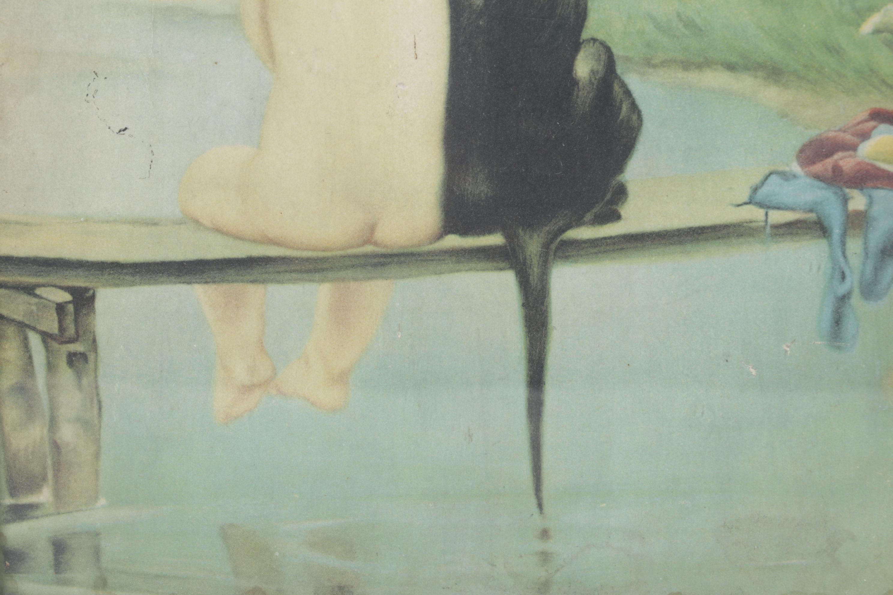 Withersdale Norfolk "Robin" Tile with "Pals" Print in Frame and Apples on Wood