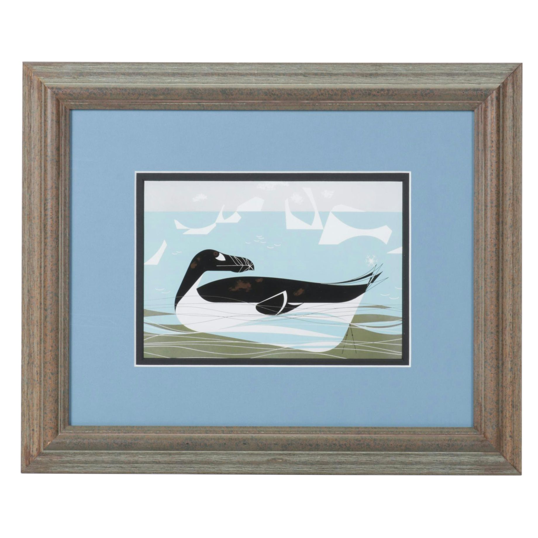 Charley Harper Ford Times Offset Lithograph "Great Auk", 1957