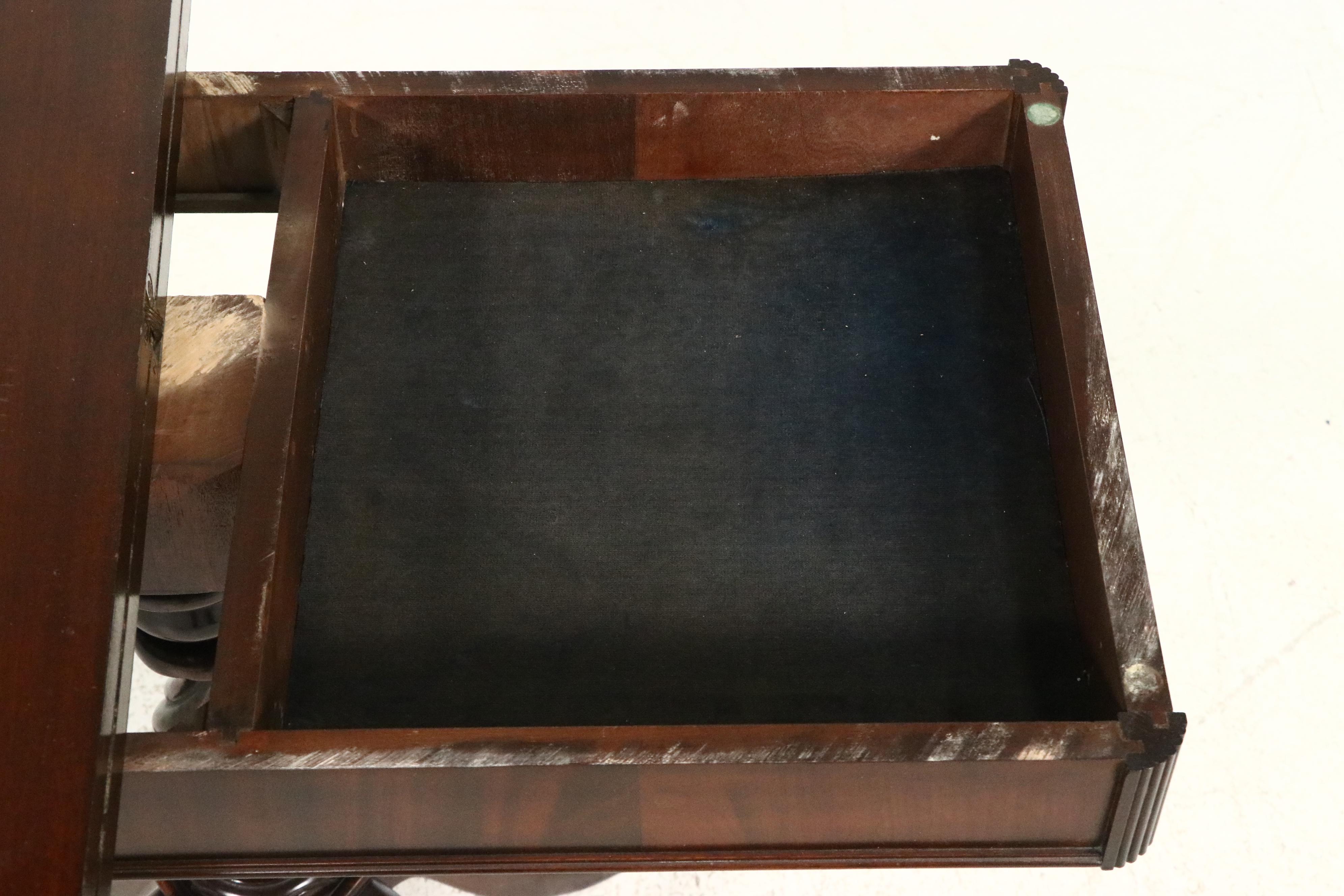 Sheraton Style Mahogany Flip-Top Card Table, 20th Century