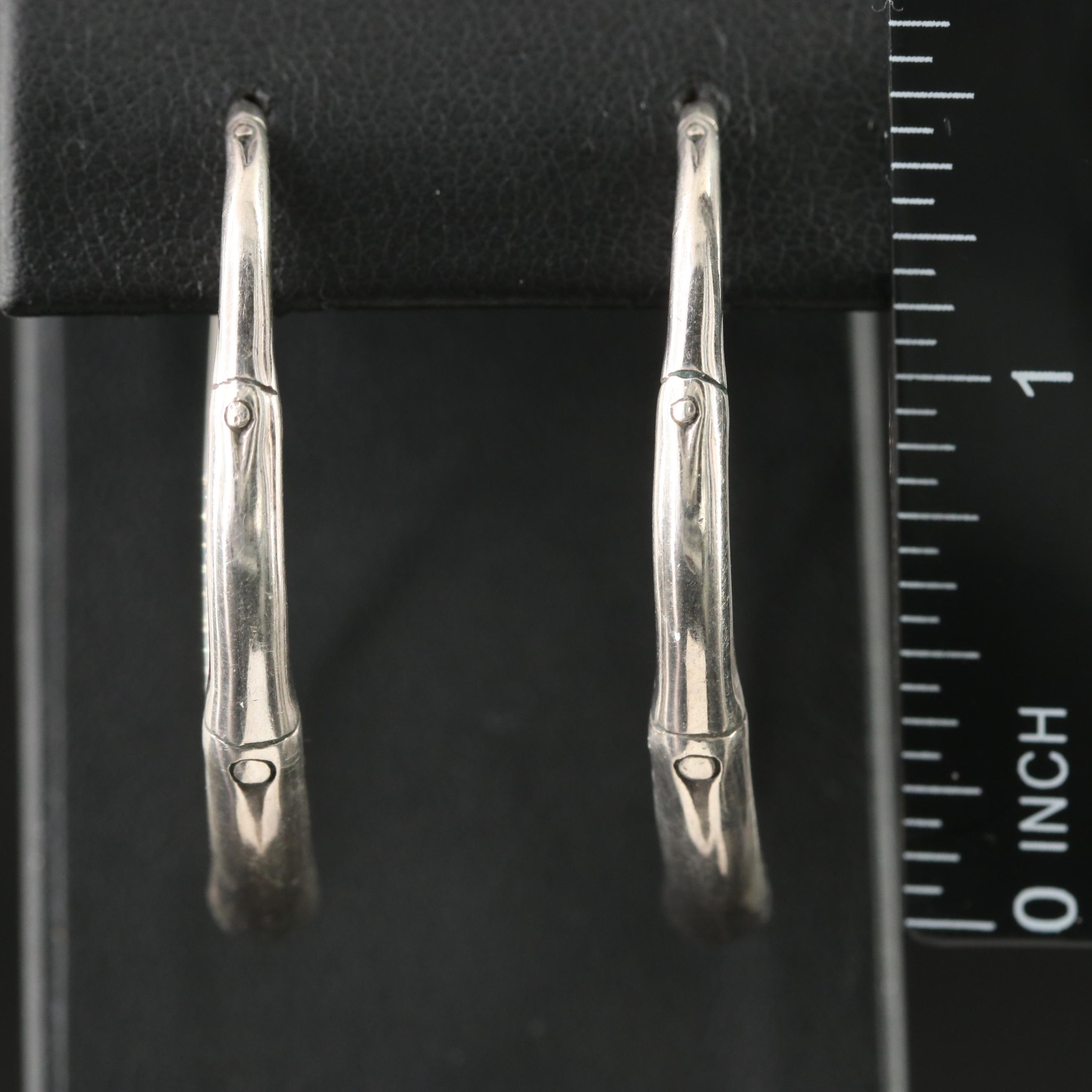 John Hardy Bamboo Sterling Oval Hoop Earrings