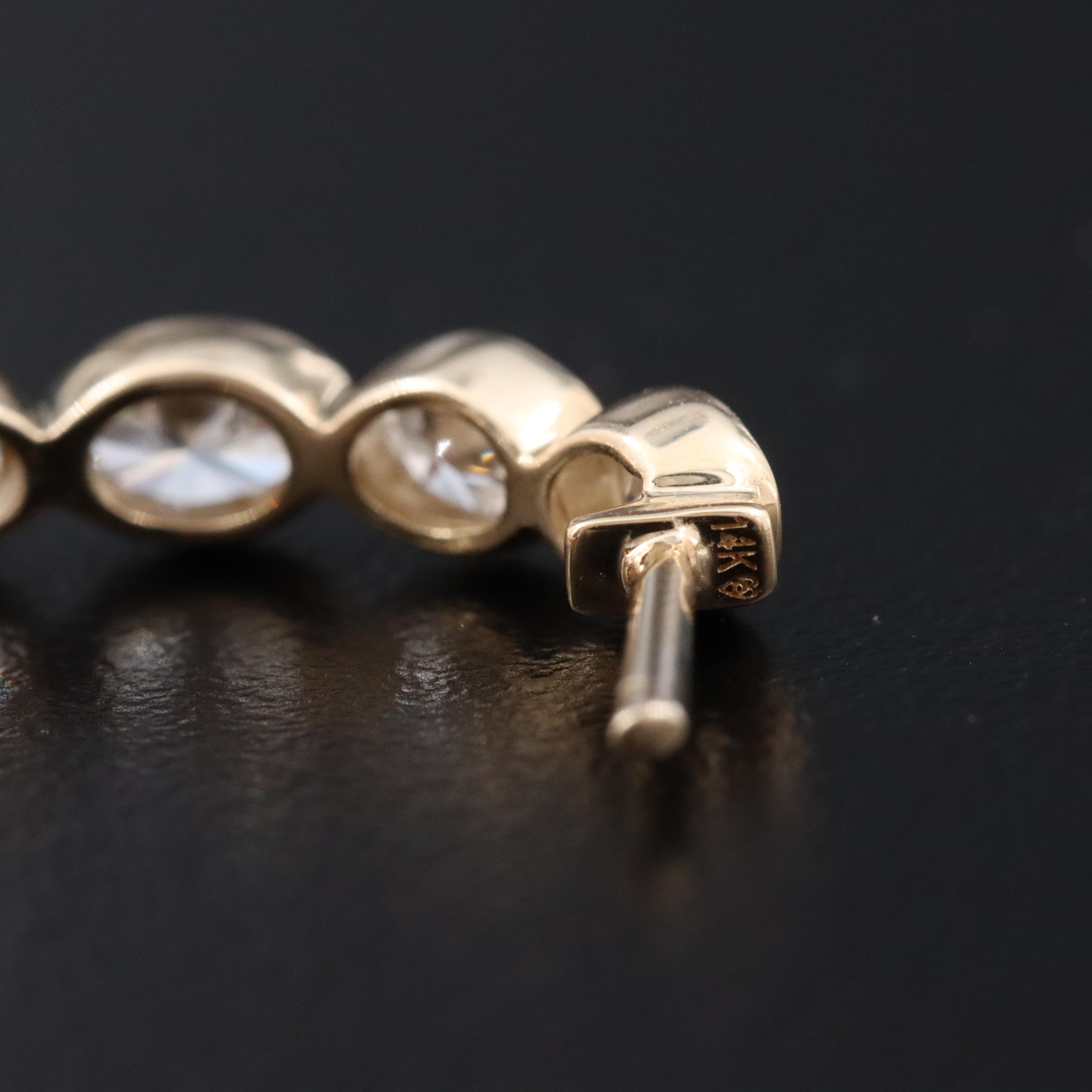 14K 1.50 CTW Lab Grown Diamond Hoop Earrings