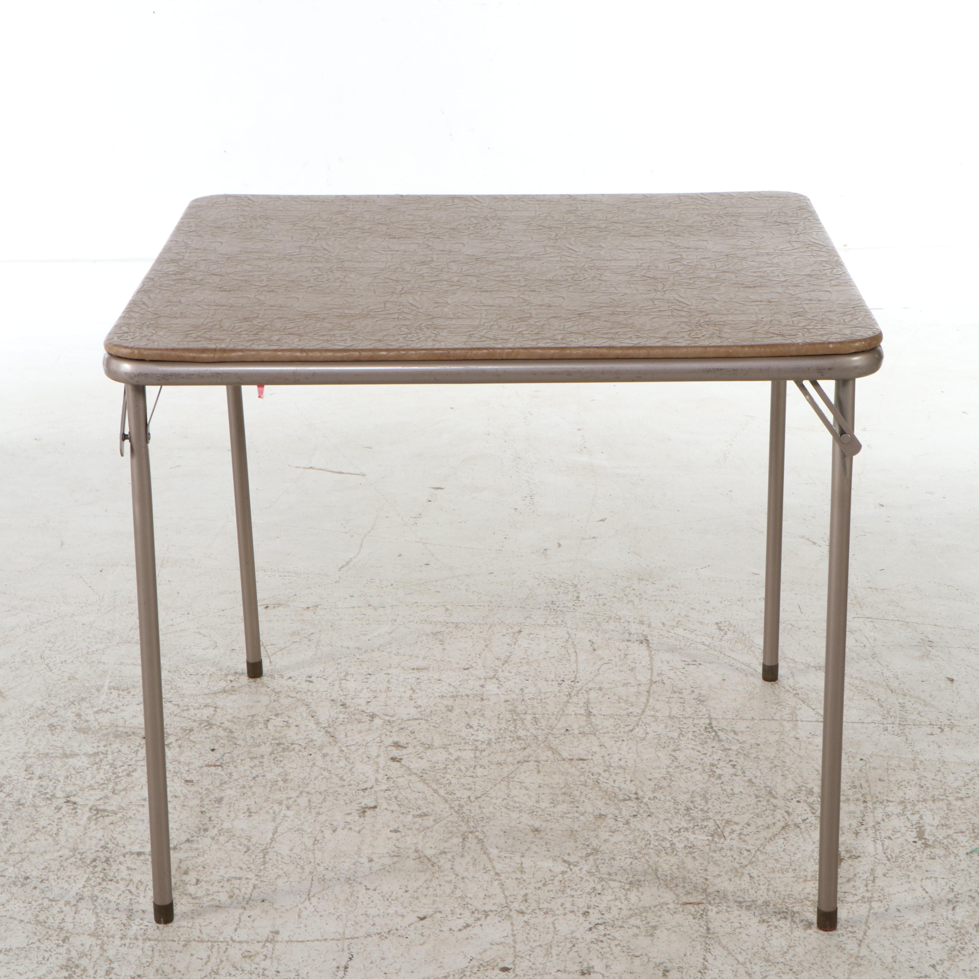 Samsonite Metal and Vinyl Folding Games Table with Chairs