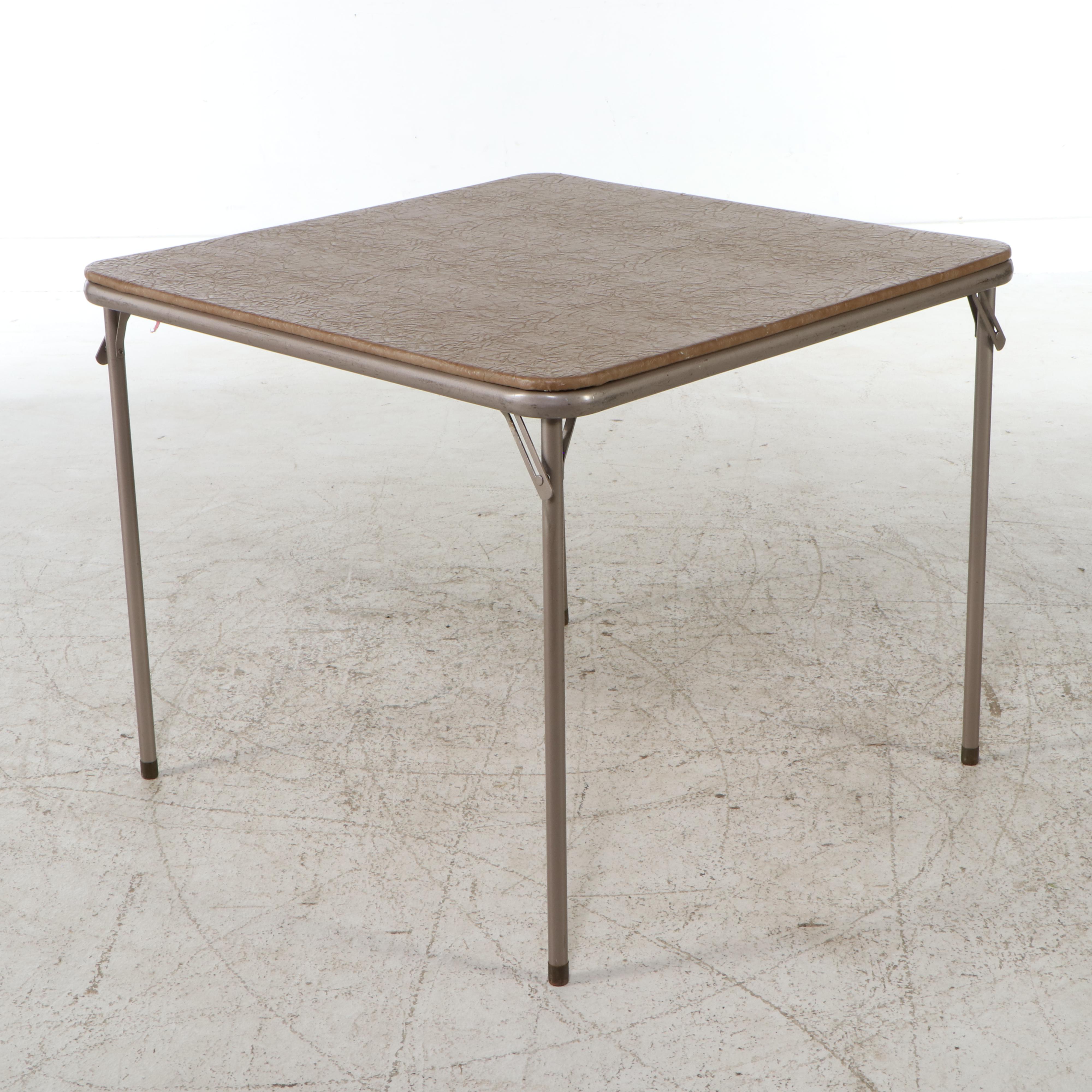 Samsonite Metal and Vinyl Folding Games Table with Chairs