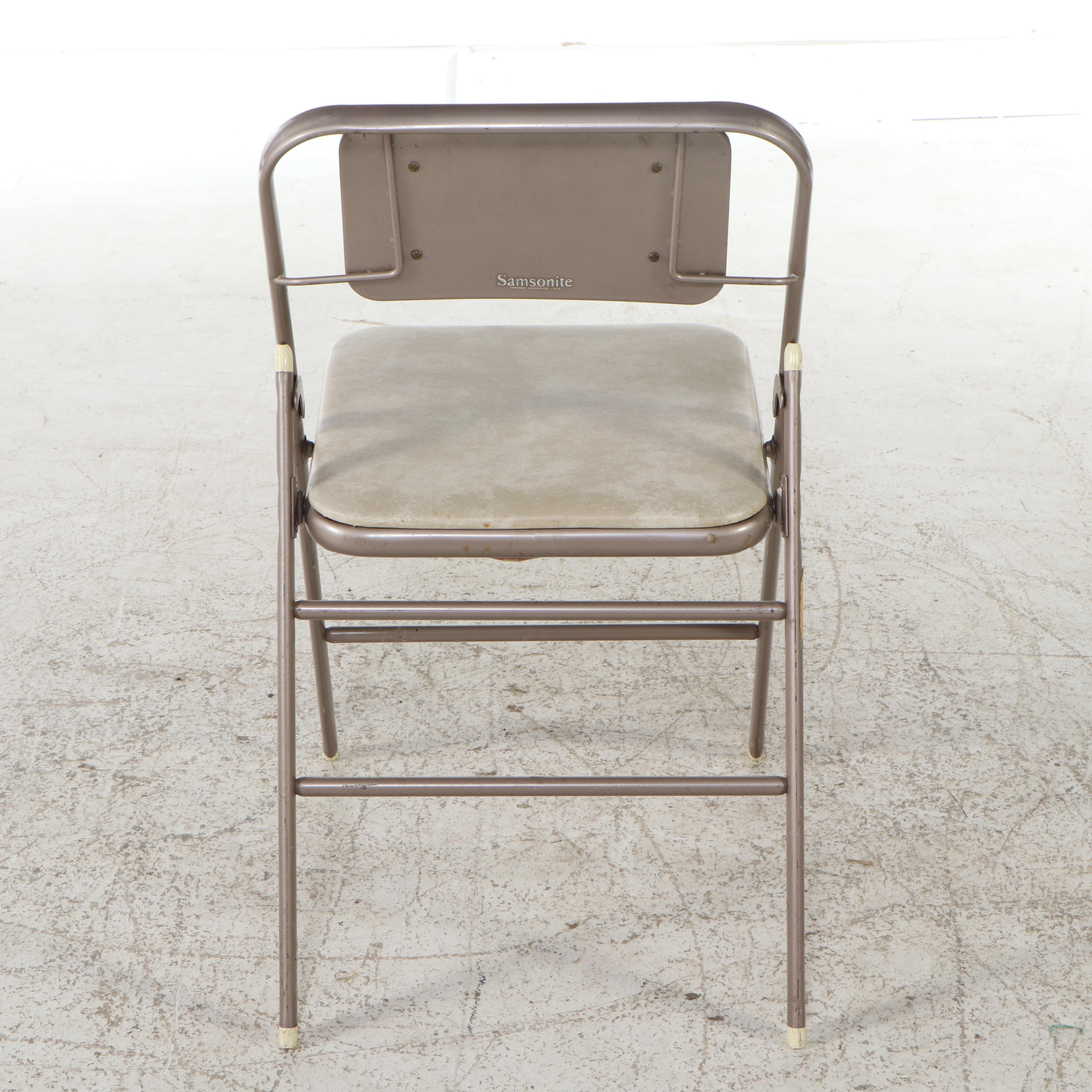 Samsonite Metal and Vinyl Folding Games Table with Chairs