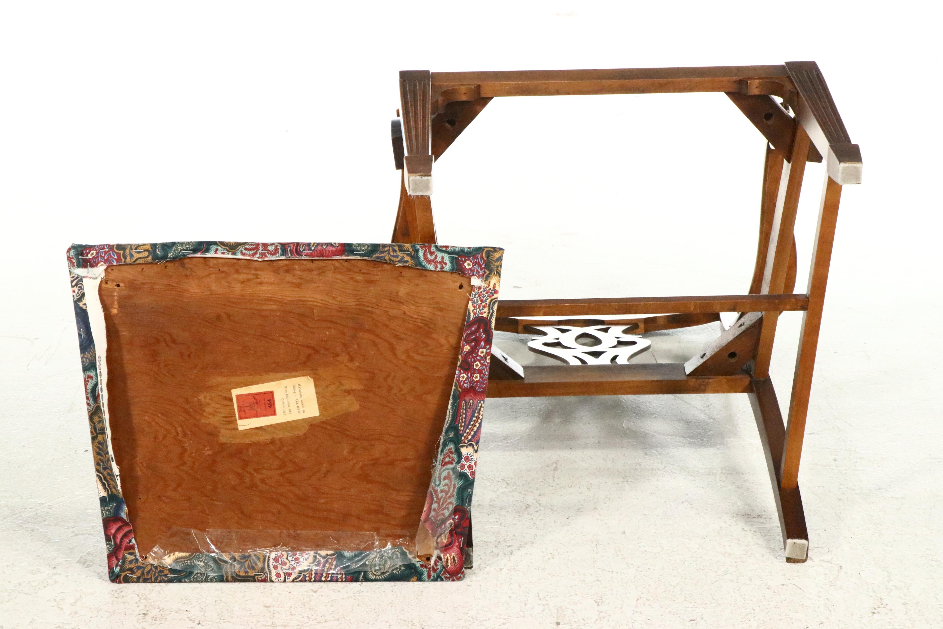 Chippendale Style Armchair with Mahogany Candle Stand