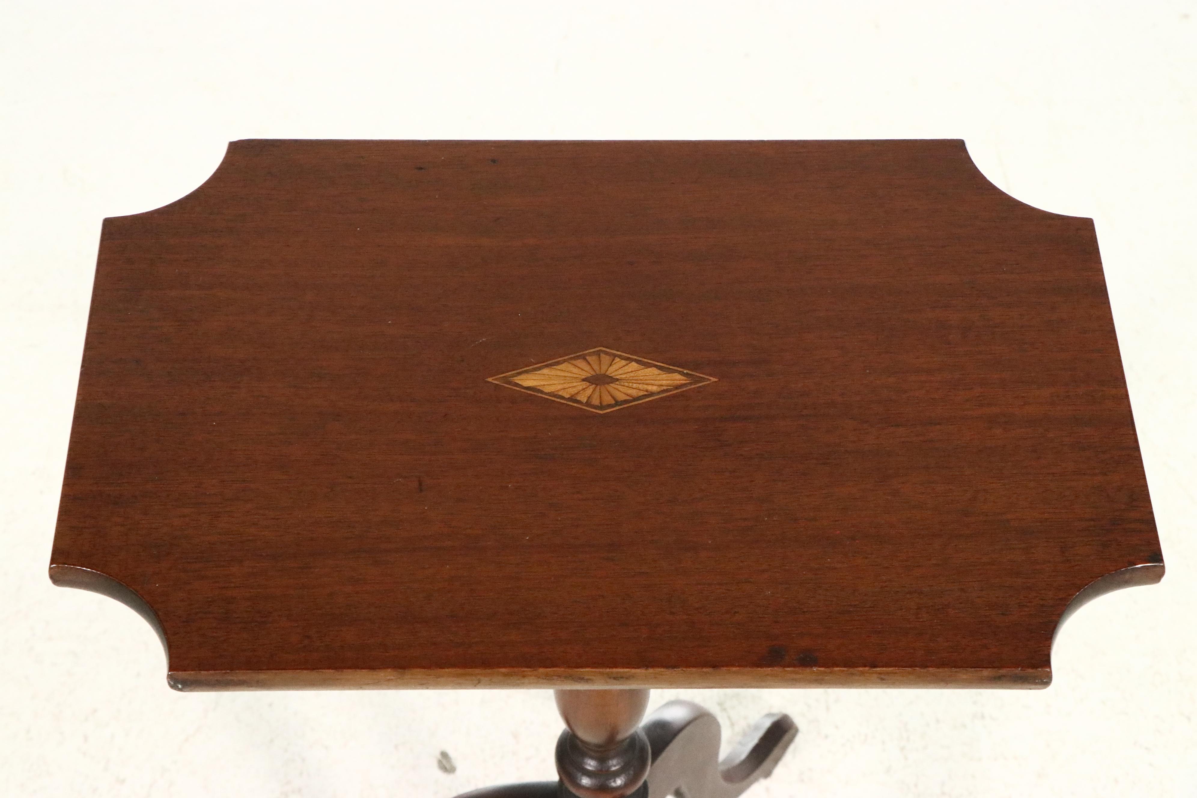 Chippendale Style Armchair with Mahogany Candle Stand