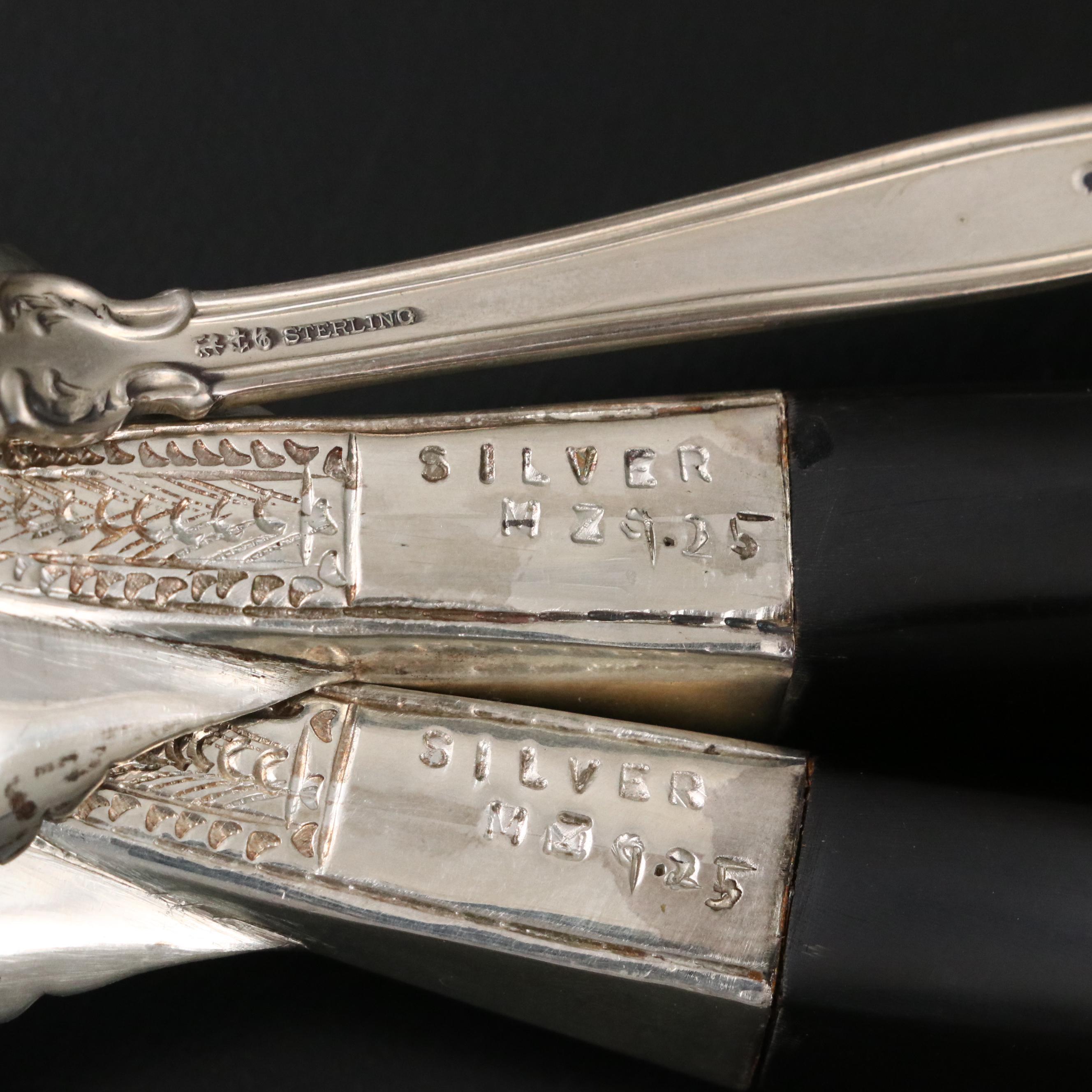 Gorham "Chantilly" Pie Servers and Sugar Spoon with Other Serving Utensils