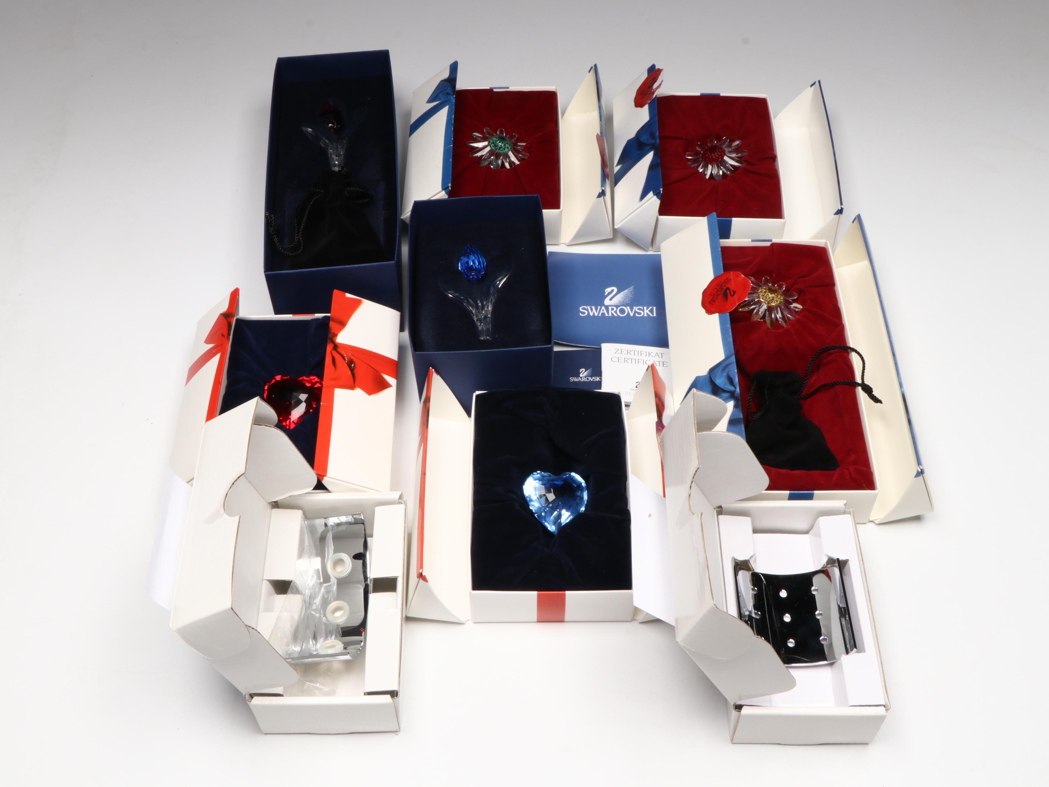Swarovski Crystal Society Member Gift Figurines with Stands, 1997–2003