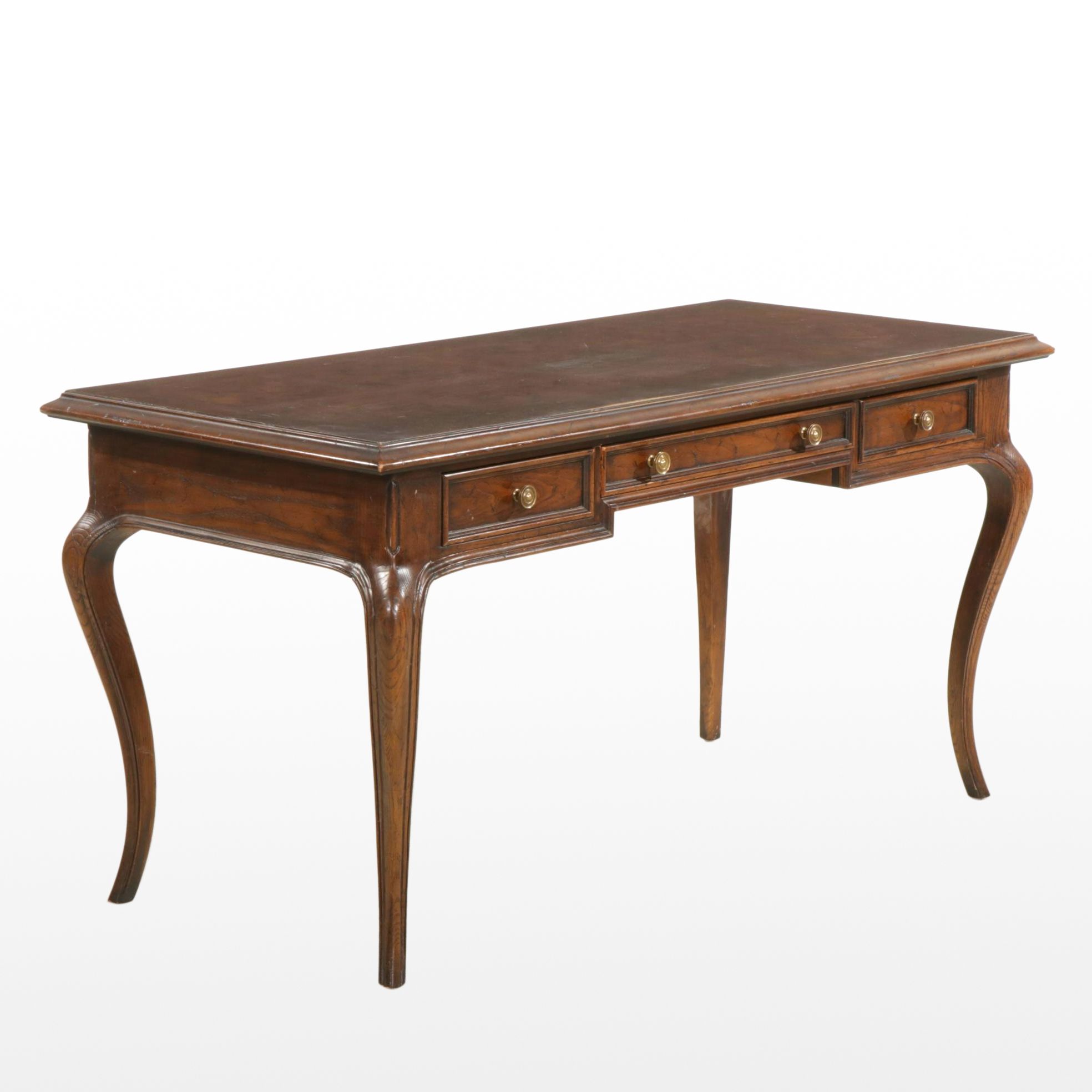 Henredon French Provincial Style Walnut Writing Desk, Mid to Late 20th Century