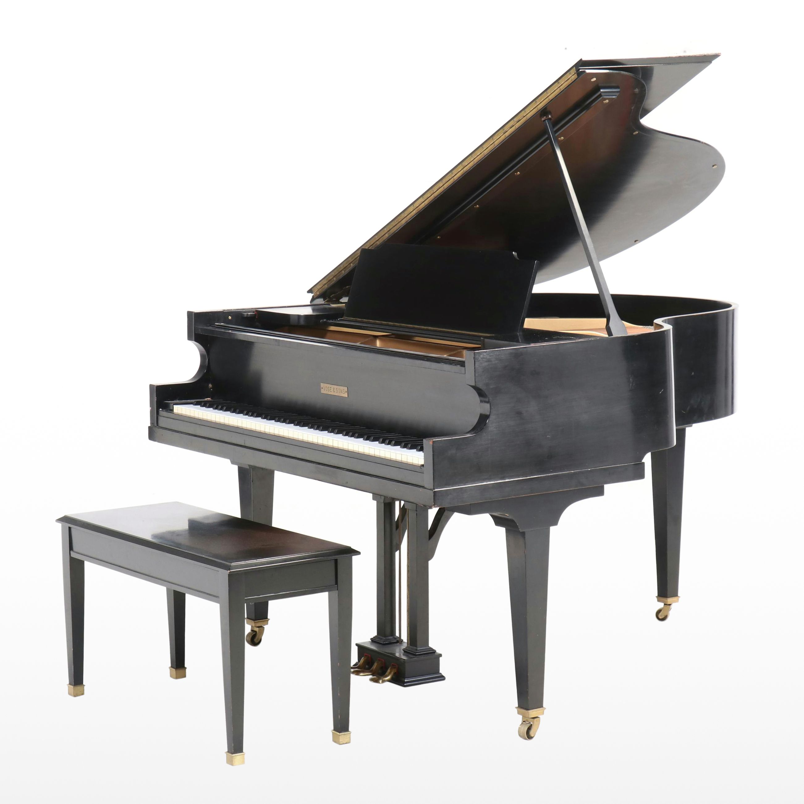 Vose & Sons Grand Piano with Matching Bench Seat
