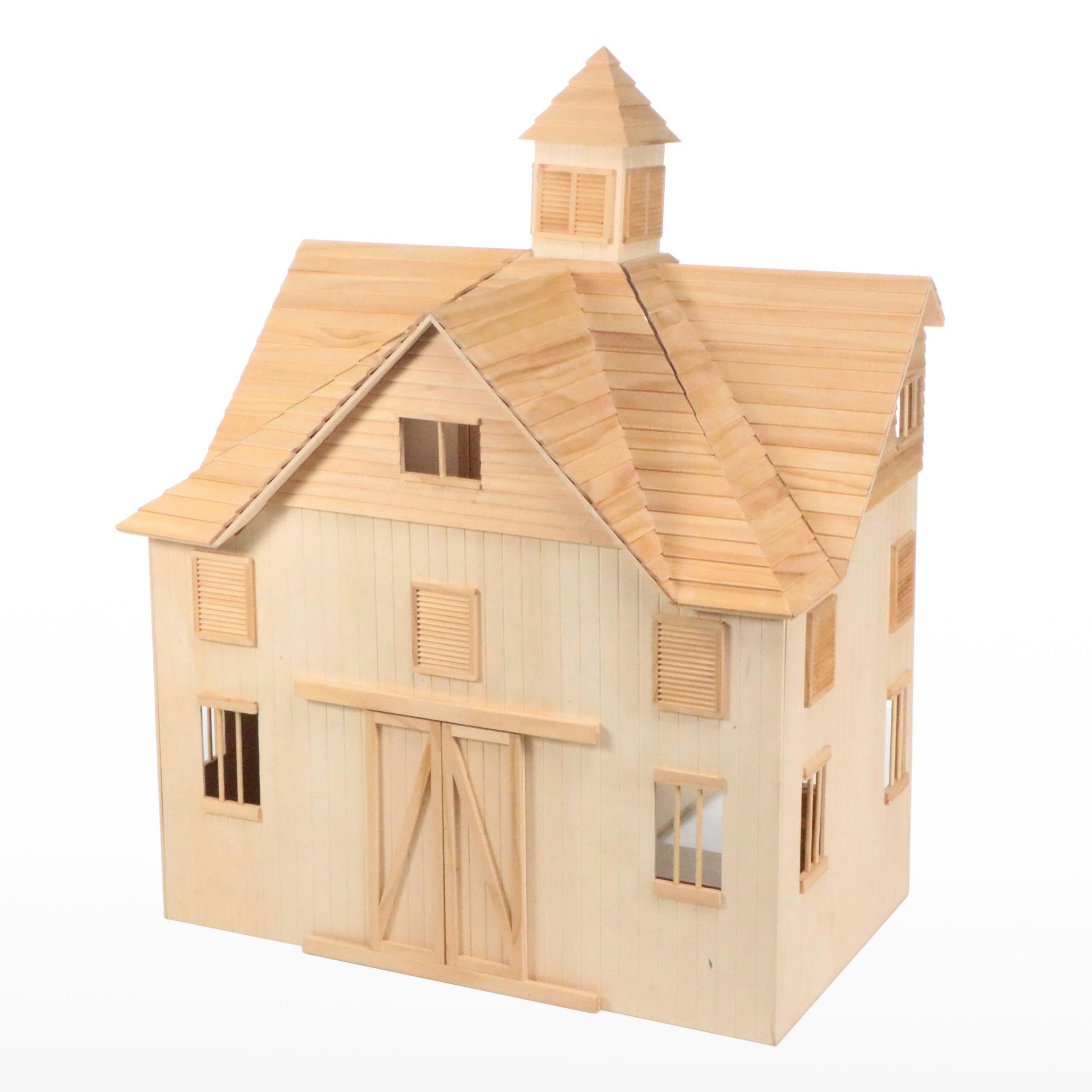 Handmade Wooden Dollhouse Horse Barn