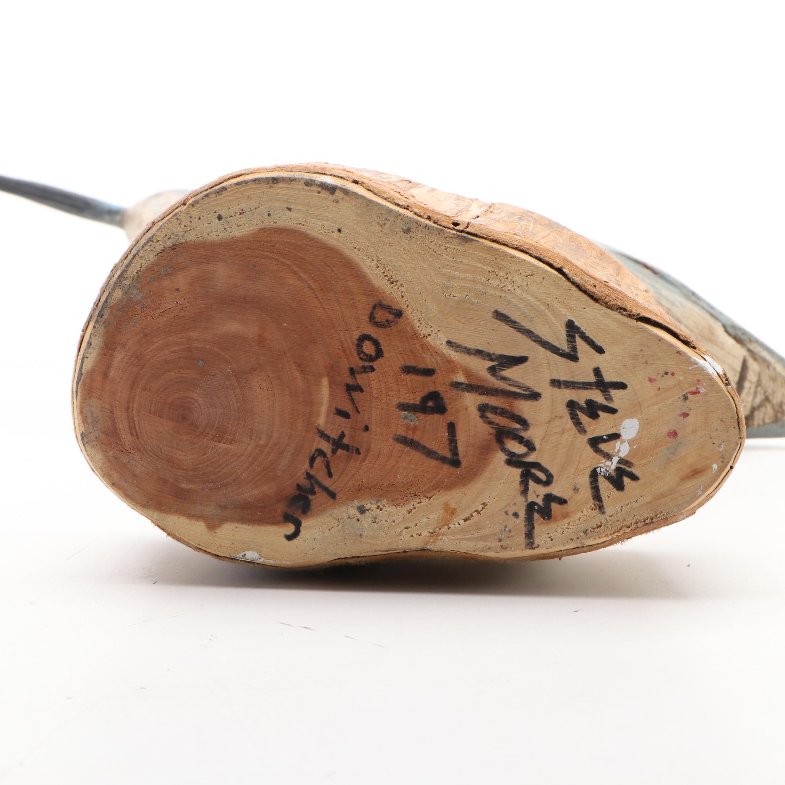 Steve Moore Carved Wood Dowitcher, 1997