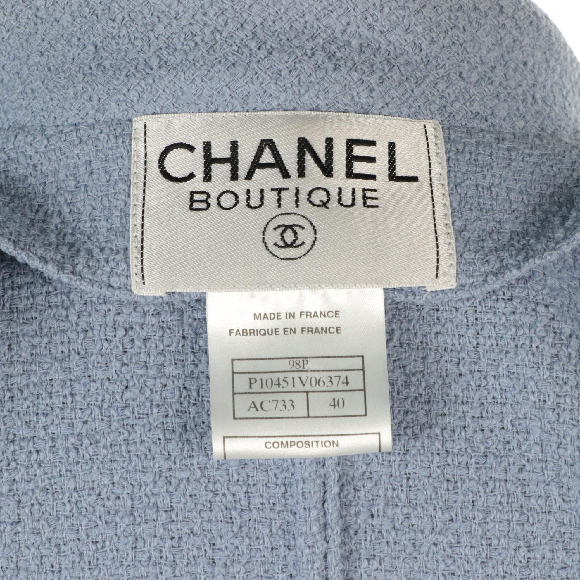 Chanel Boutique Double-Breasted Skirt Suit in Wool Blend, 1998 Spring Collection
