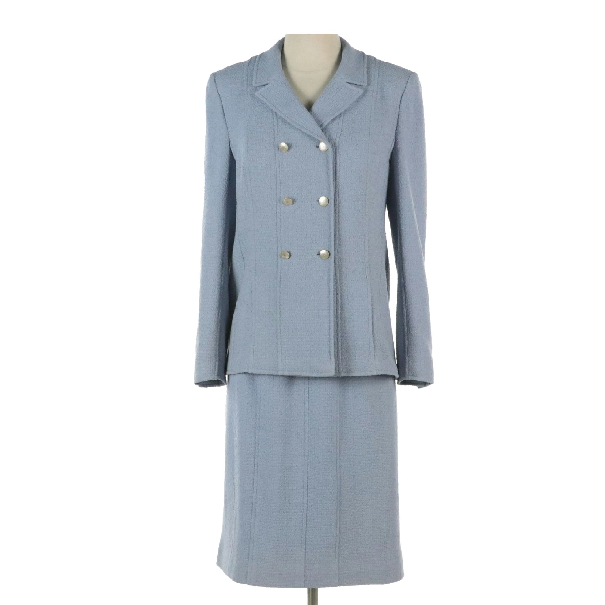 Chanel Boutique Double-Breasted Skirt Suit in Wool Blend, 1998 Spring Collection